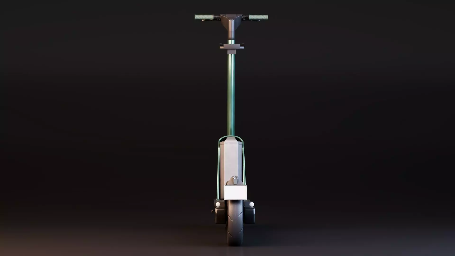 Electric Scooter Low-poly 3D model_4