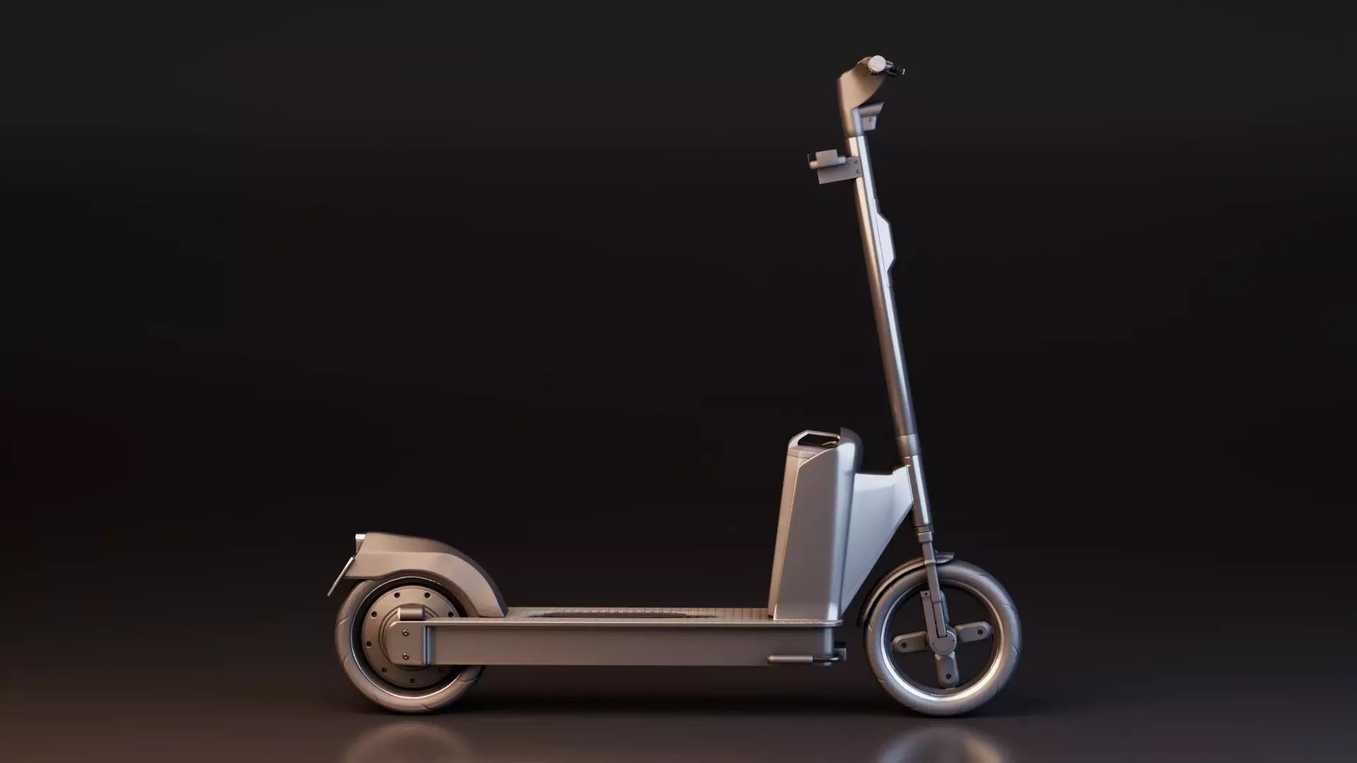 Electric Scooter Low-poly 3D model_6