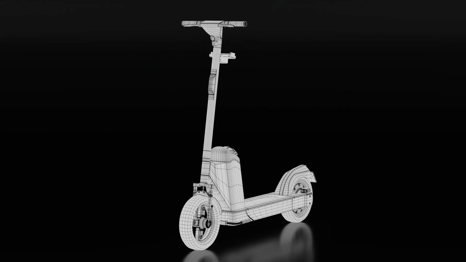Electric Scooter Low-poly 3D model_11