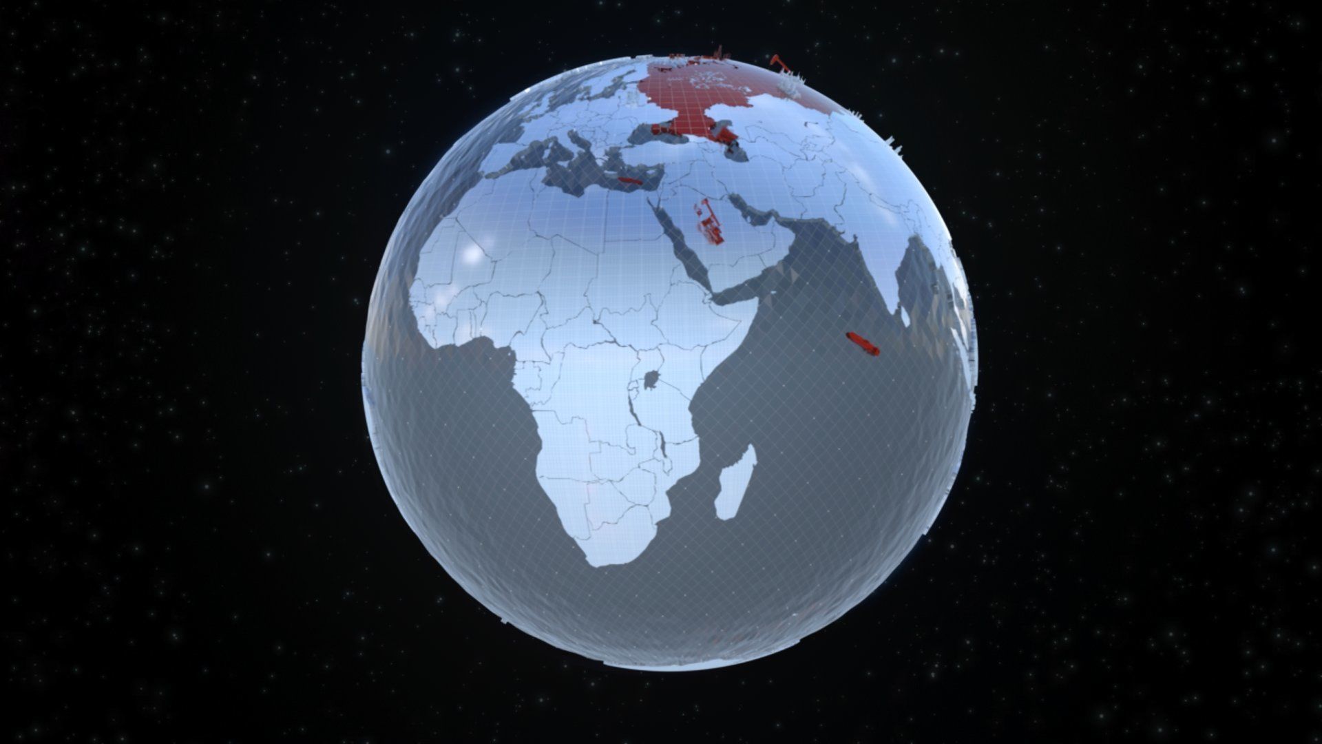 Earth stylized for motion graphics Low-poly 3D model_0