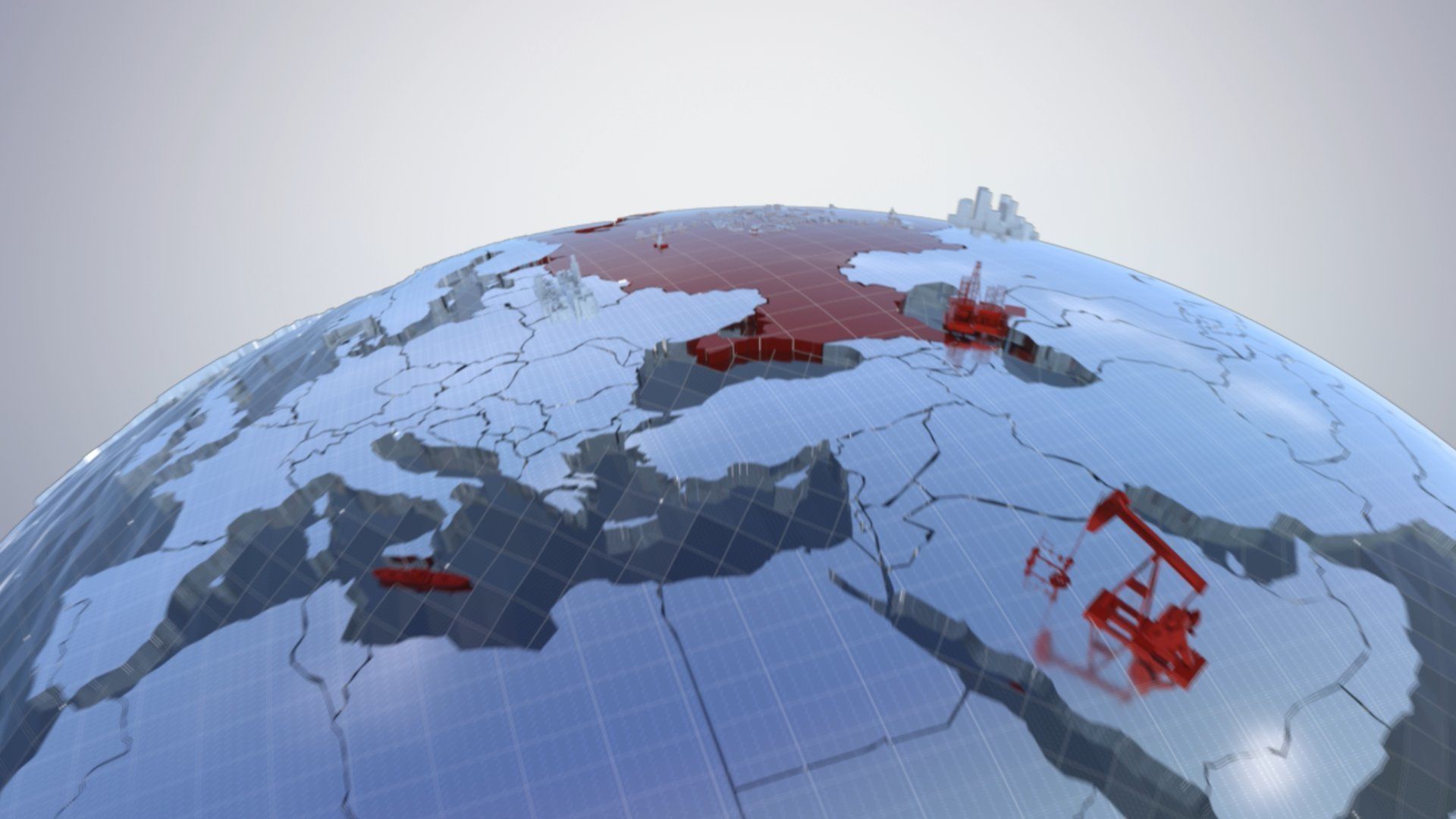 Earth stylized for motion graphics Low-poly 3D model_2