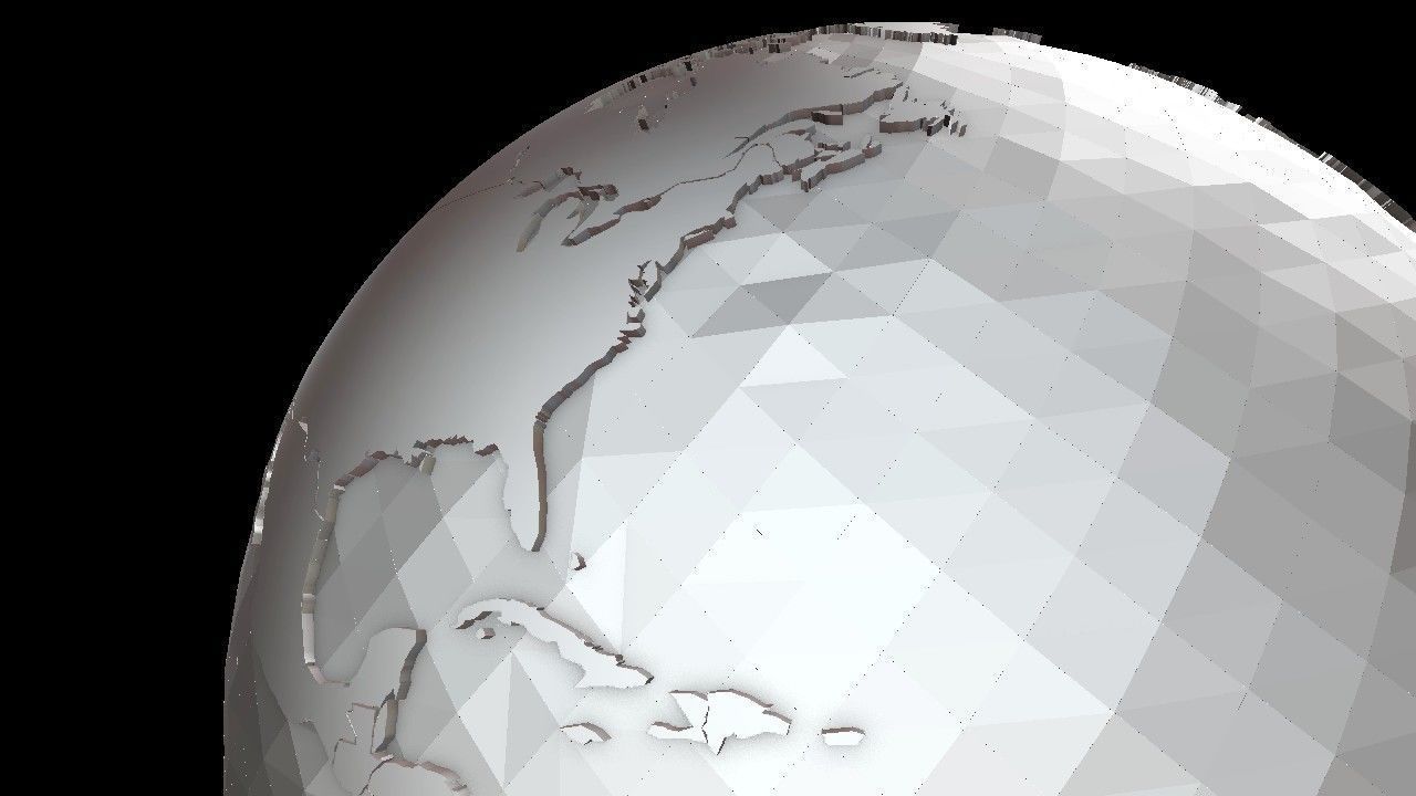 Earth stylized for motion graphics Low-poly 3D model_6