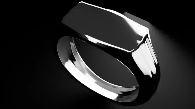 Signet ring for men 3D print model