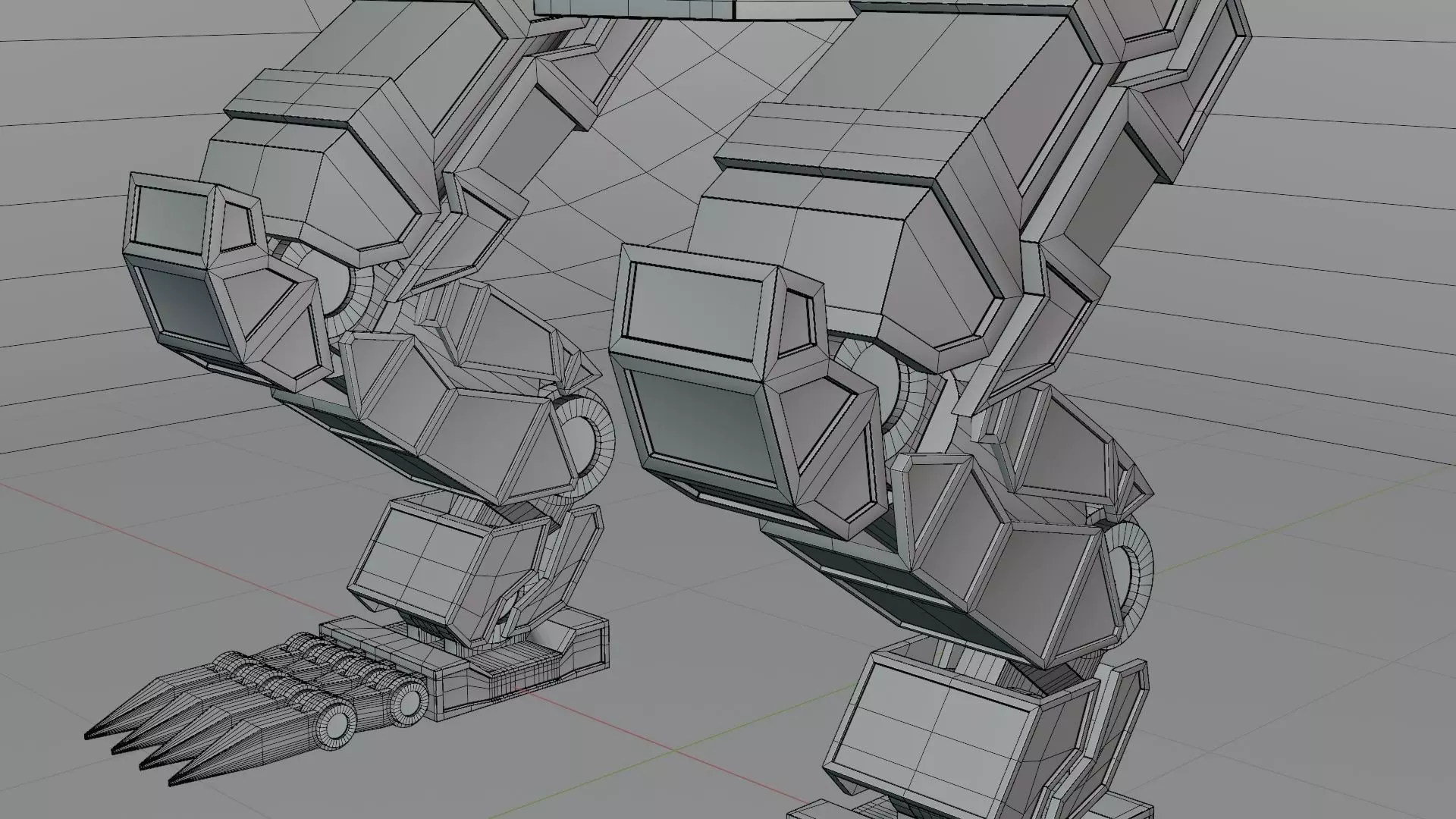 Game Ready Sci Fi Mech Robot Rigged PBR Low-poly 3D model_8