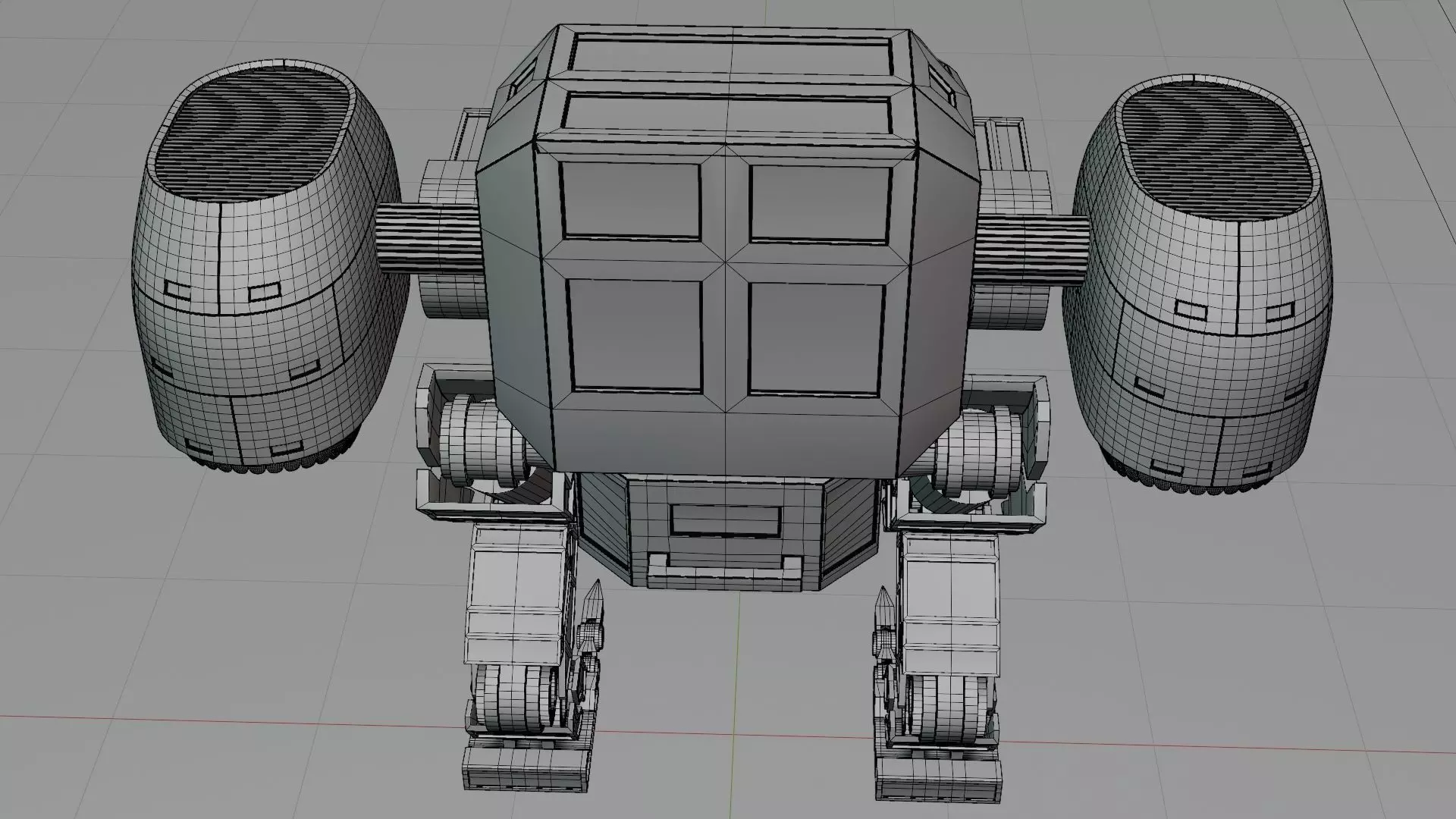 Game Ready Sci Fi Mech Robot Rigged PBR Low-poly 3D model_10