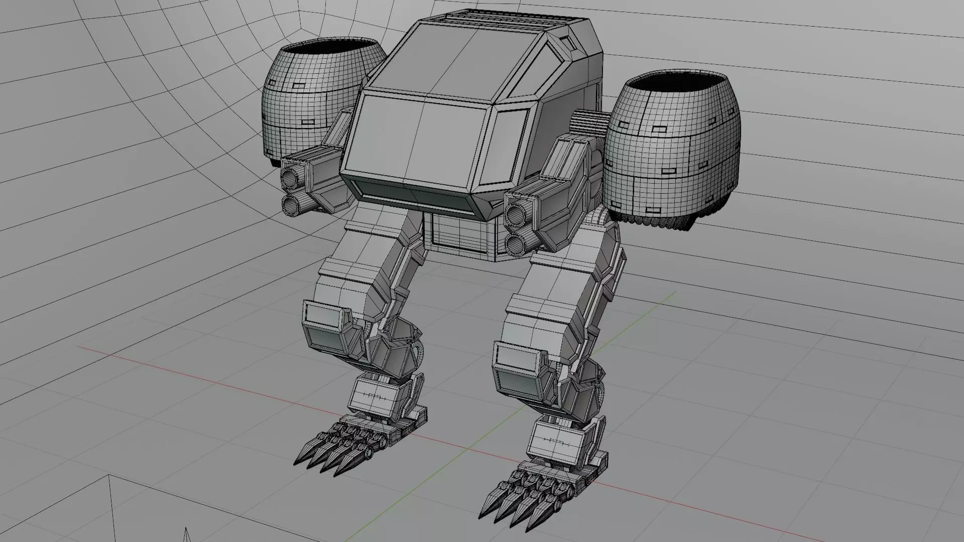 Game Ready Sci Fi Mech Robot Rigged PBR Low-poly 3D model_6