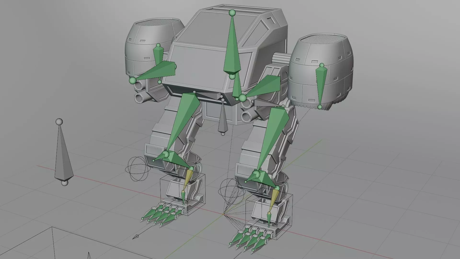 Game Ready Sci Fi Mech Robot Rigged PBR Low-poly 3D model_5