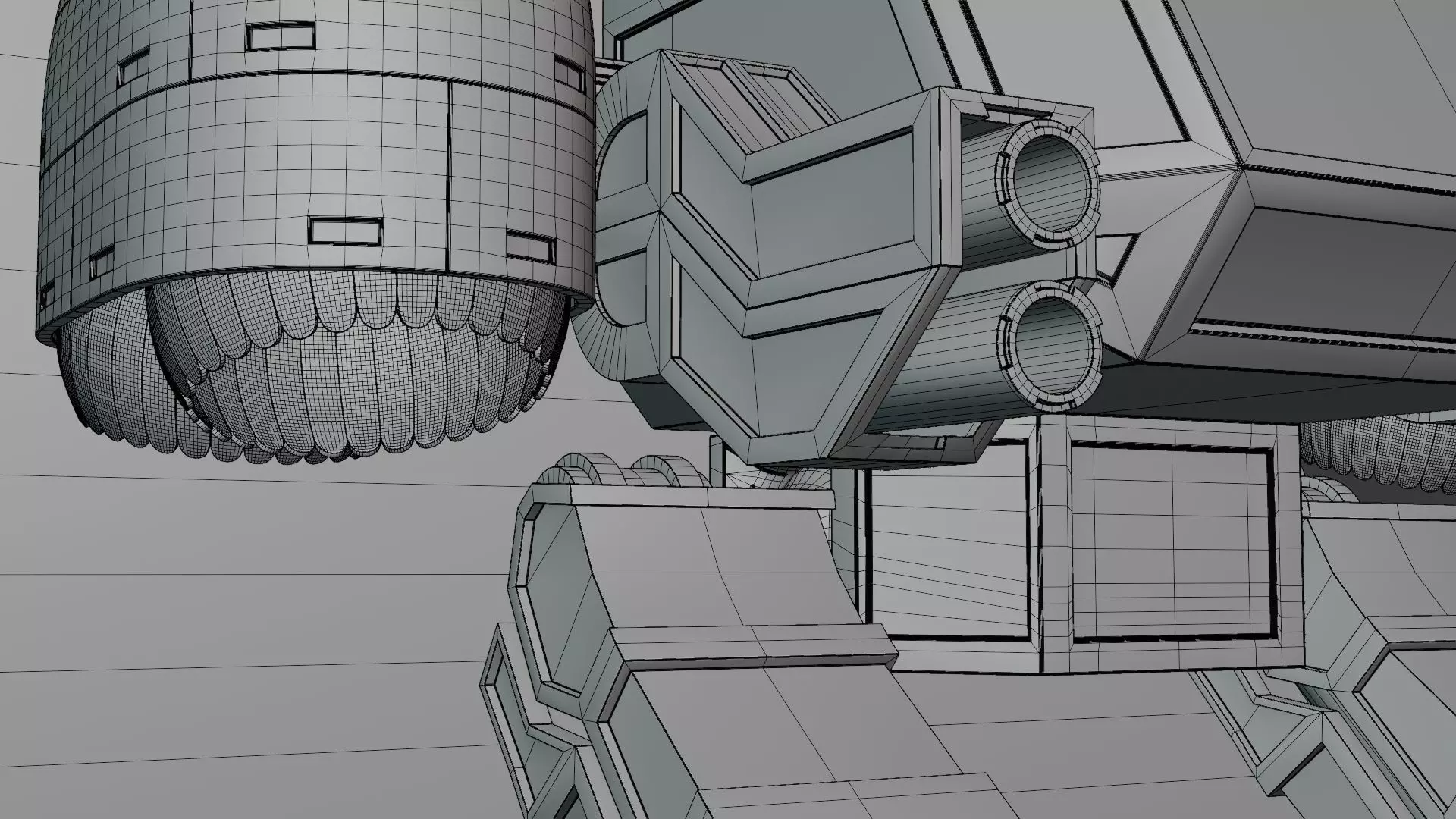 Game Ready Sci Fi Mech Robot Rigged PBR Low-poly 3D model_9