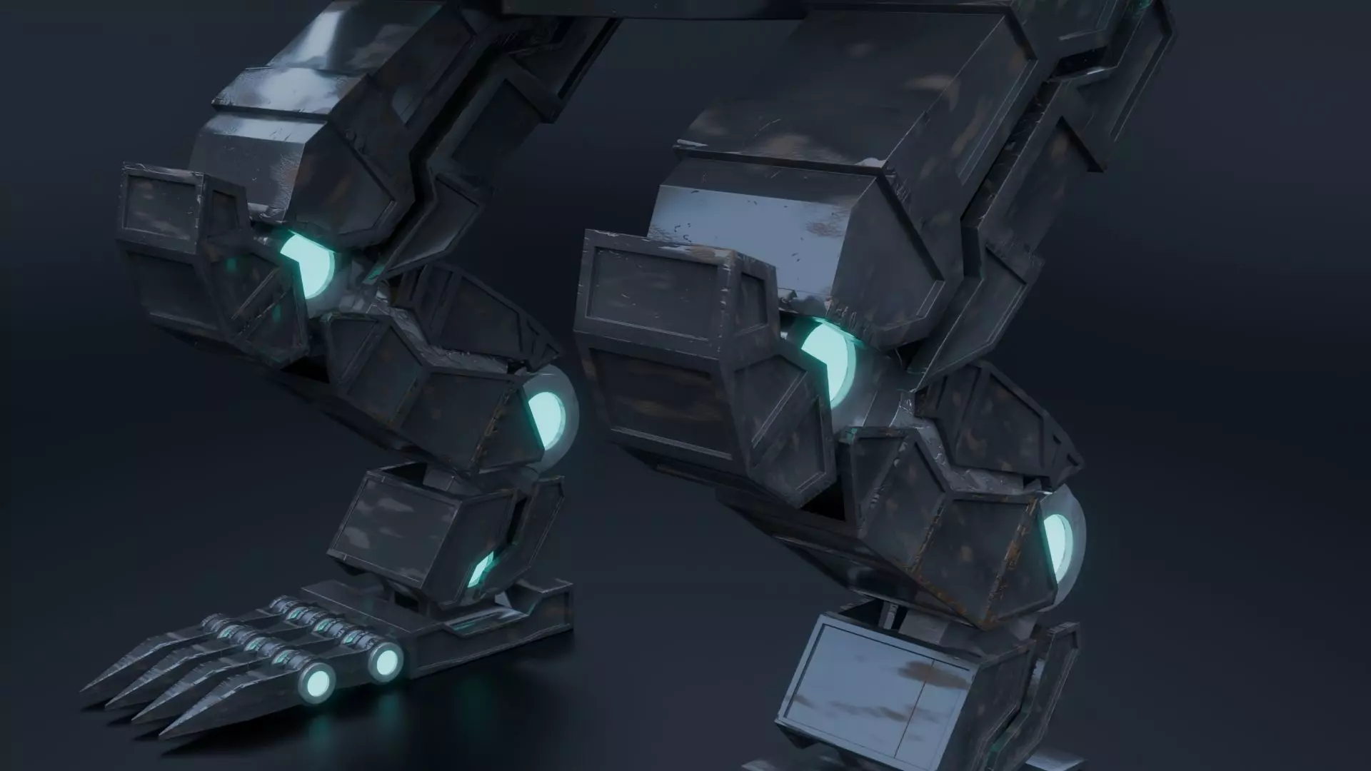 Game Ready Sci Fi Mech Robot Rigged PBR Low-poly 3D model_2