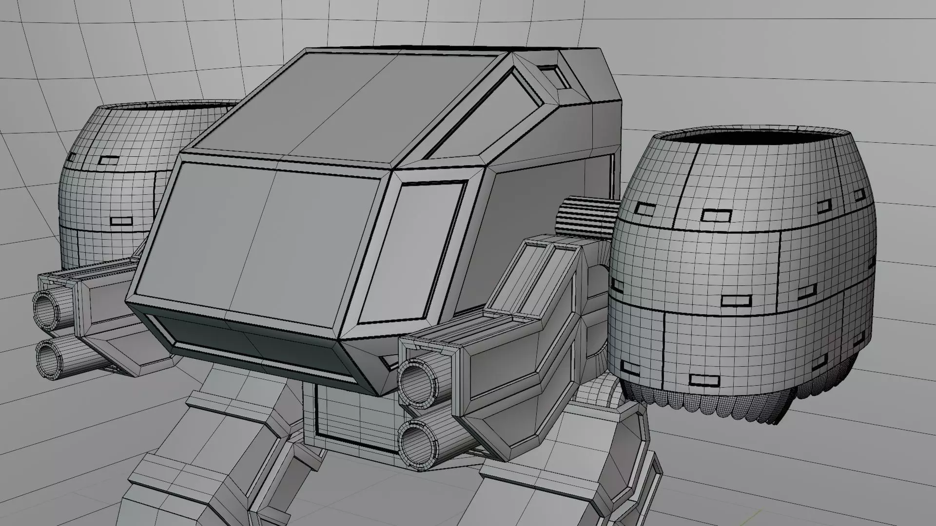 Game Ready Sci Fi Mech Robot Rigged PBR Low-poly 3D model_7