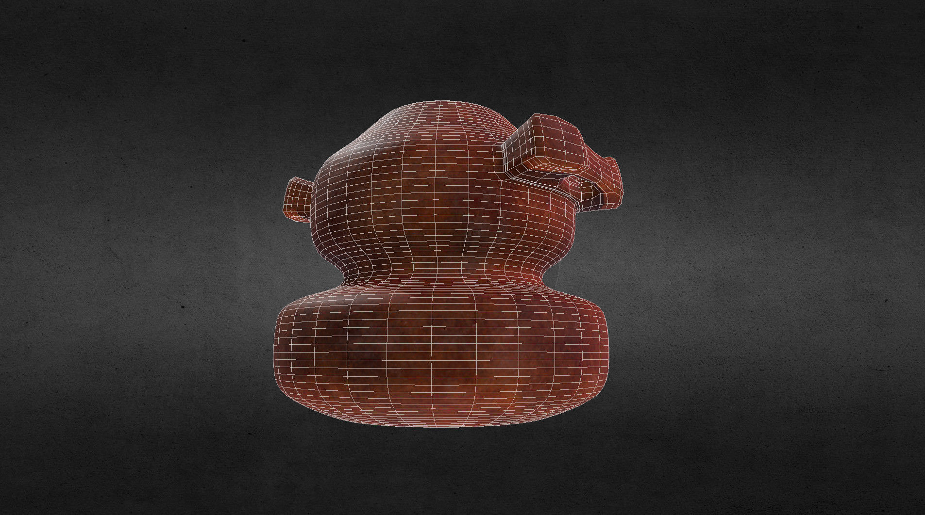 Game Asset - Fine rust vase - Low Poly Low-poly 3D model_2