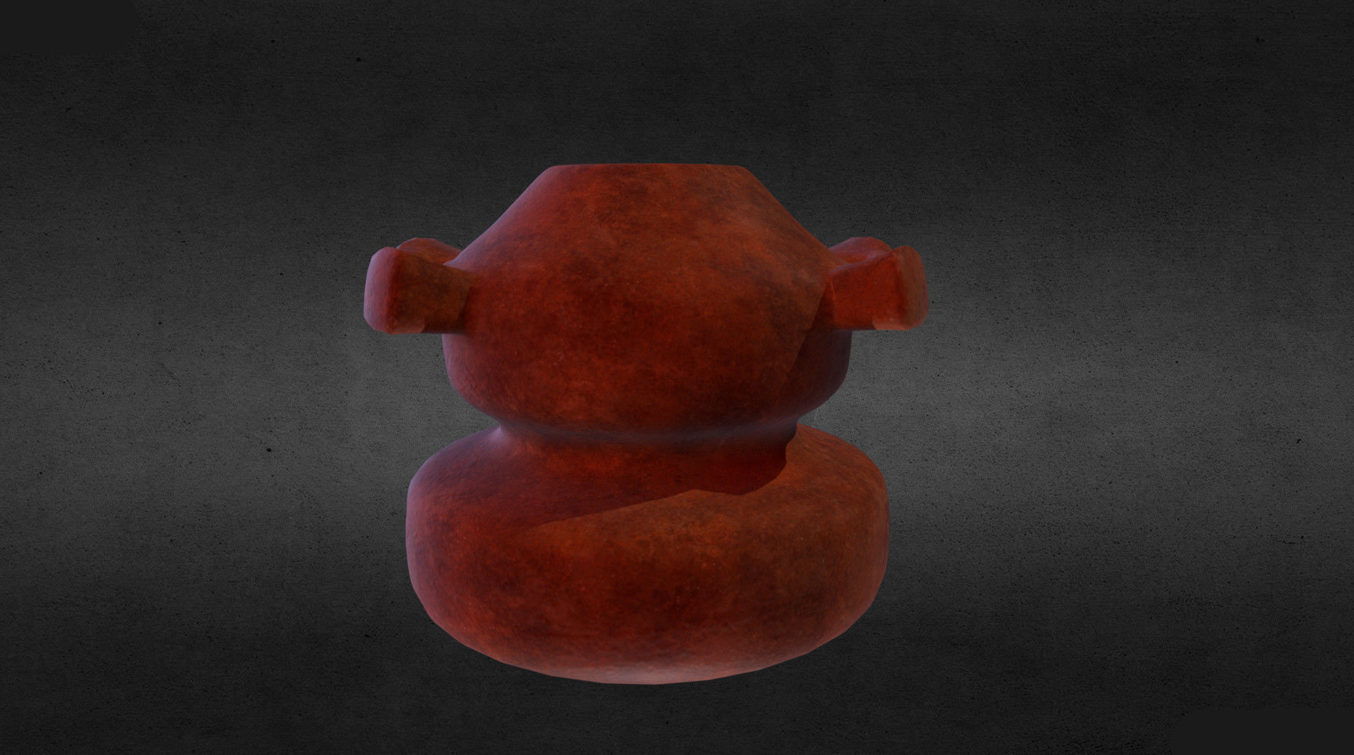 Game Asset - Fine rust vase - Low Poly Low-poly 3D model_1