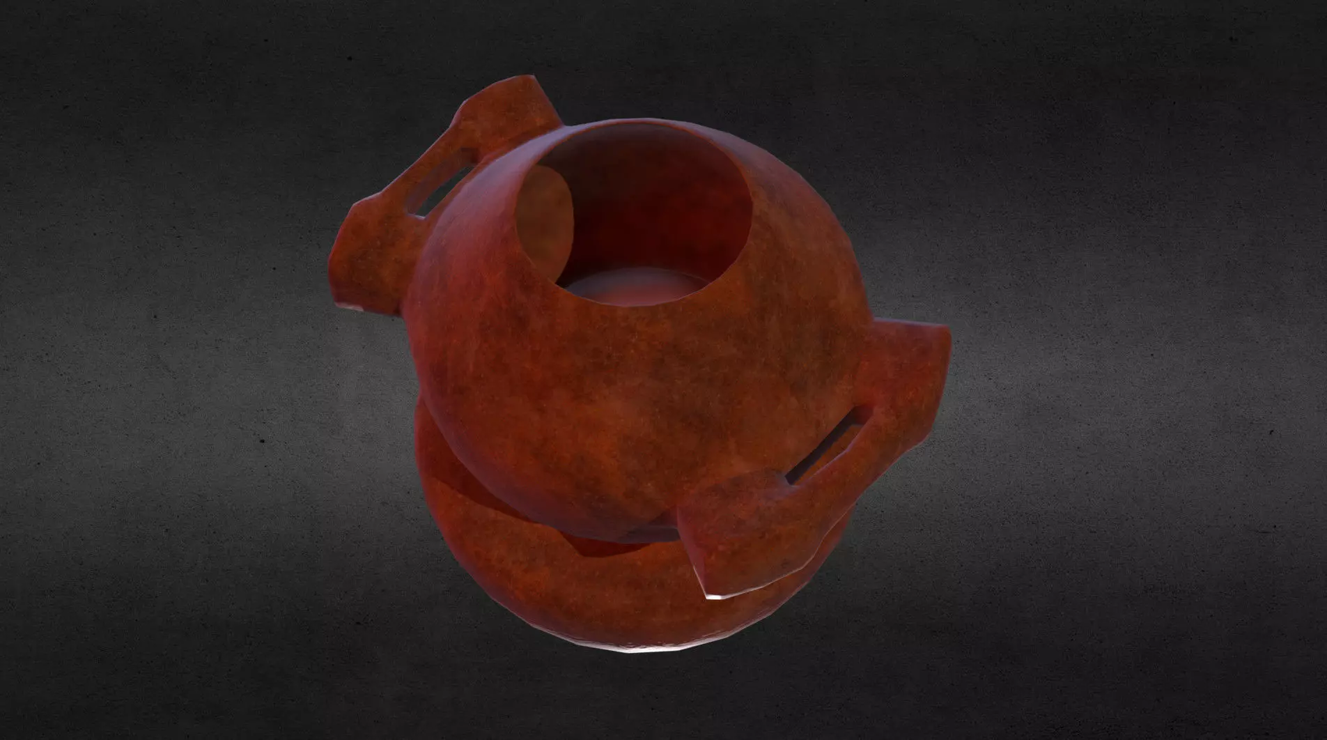 Game Asset - Fine rust vase - Low Poly Low-poly 3D model_0