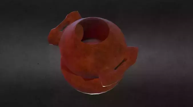 Game Asset - Fine rust vase - Low Poly Low-poly 3D model