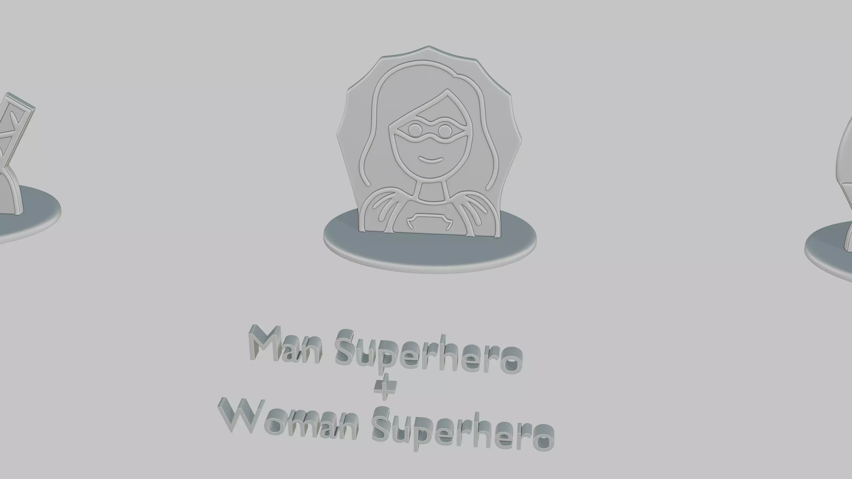 Character Icon Medium Pack Emoji Statues 3D print model_45