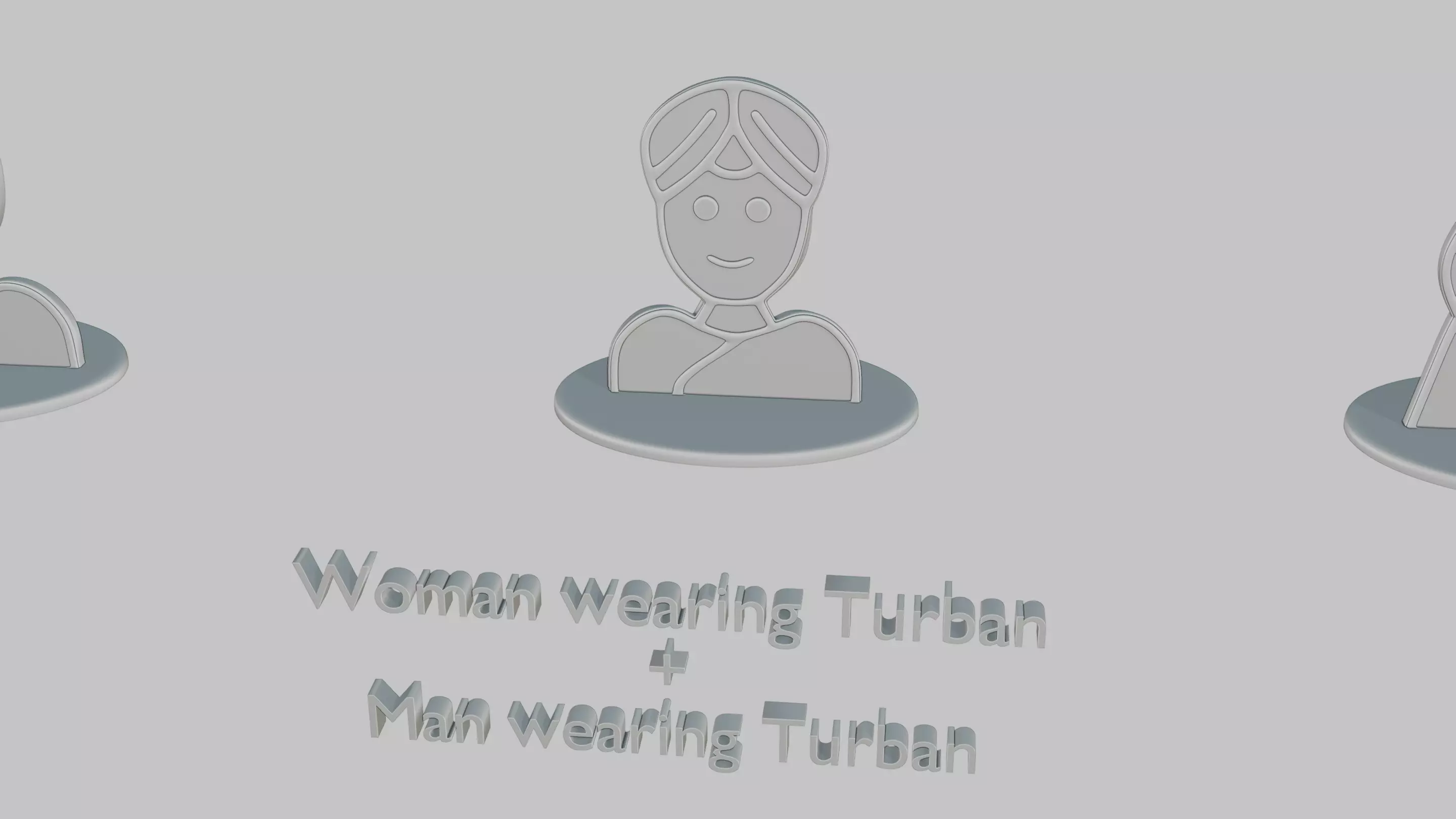 Character Icon Medium Pack Emoji Statues 3D print model_12