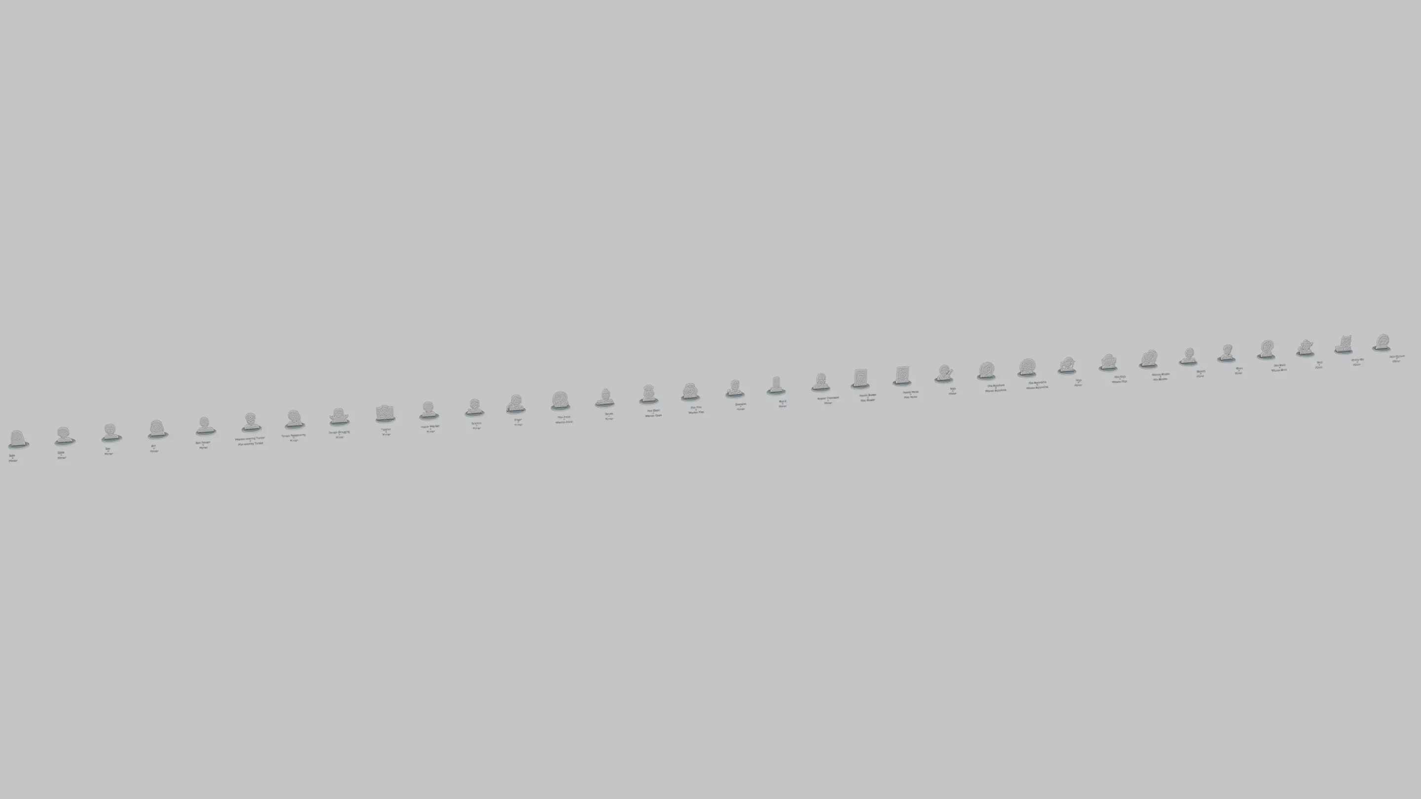 Character Icon Medium Pack Emoji Statues 3D print model_0