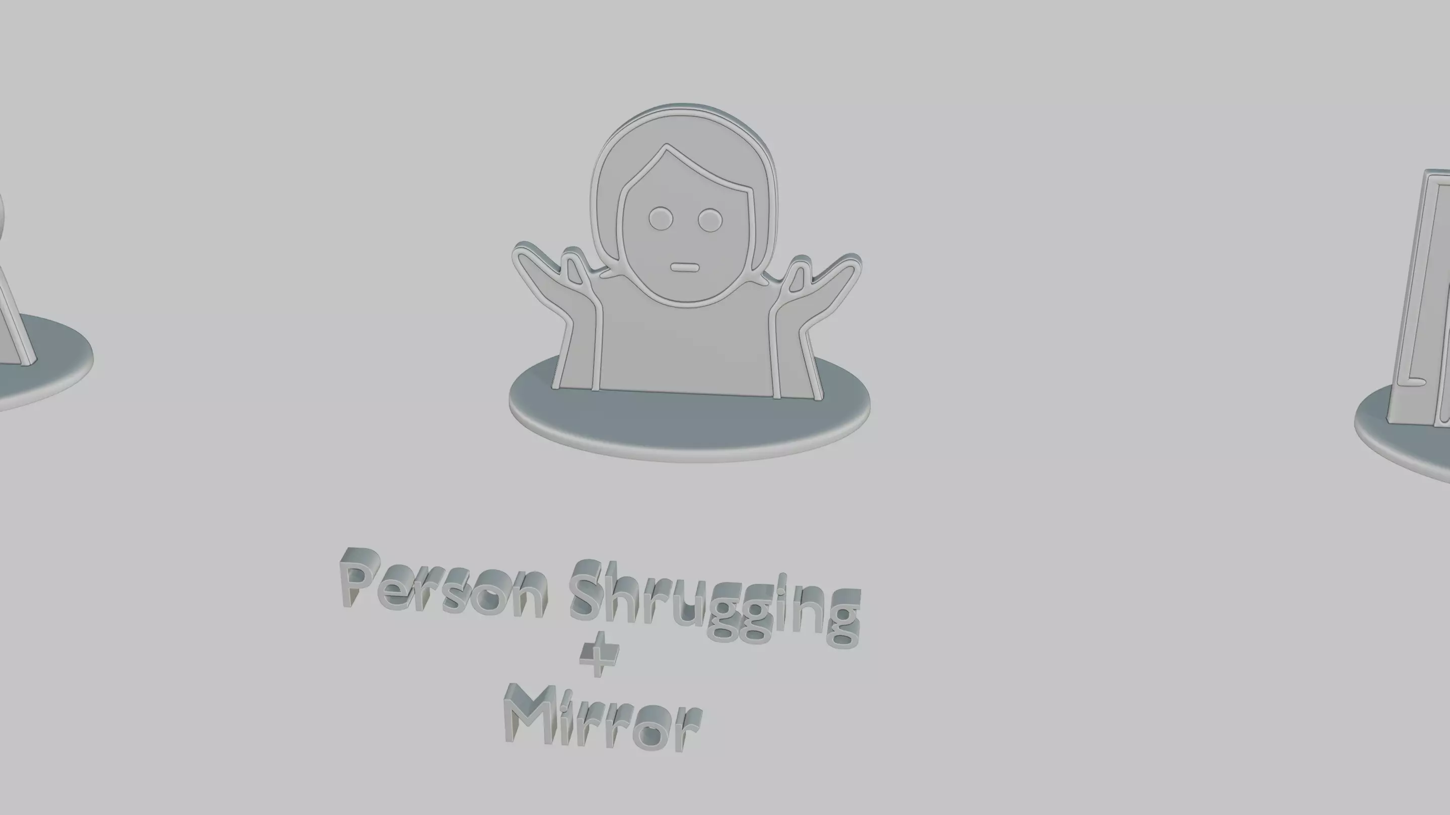 Character Icon Medium Pack Emoji Statues 3D print model_15