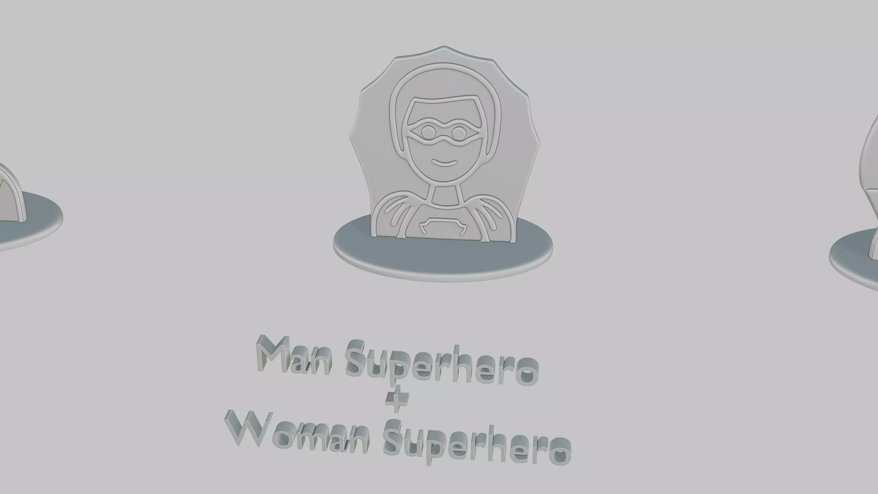 Character Icon Medium Pack Emoji Statues 3D print model_46