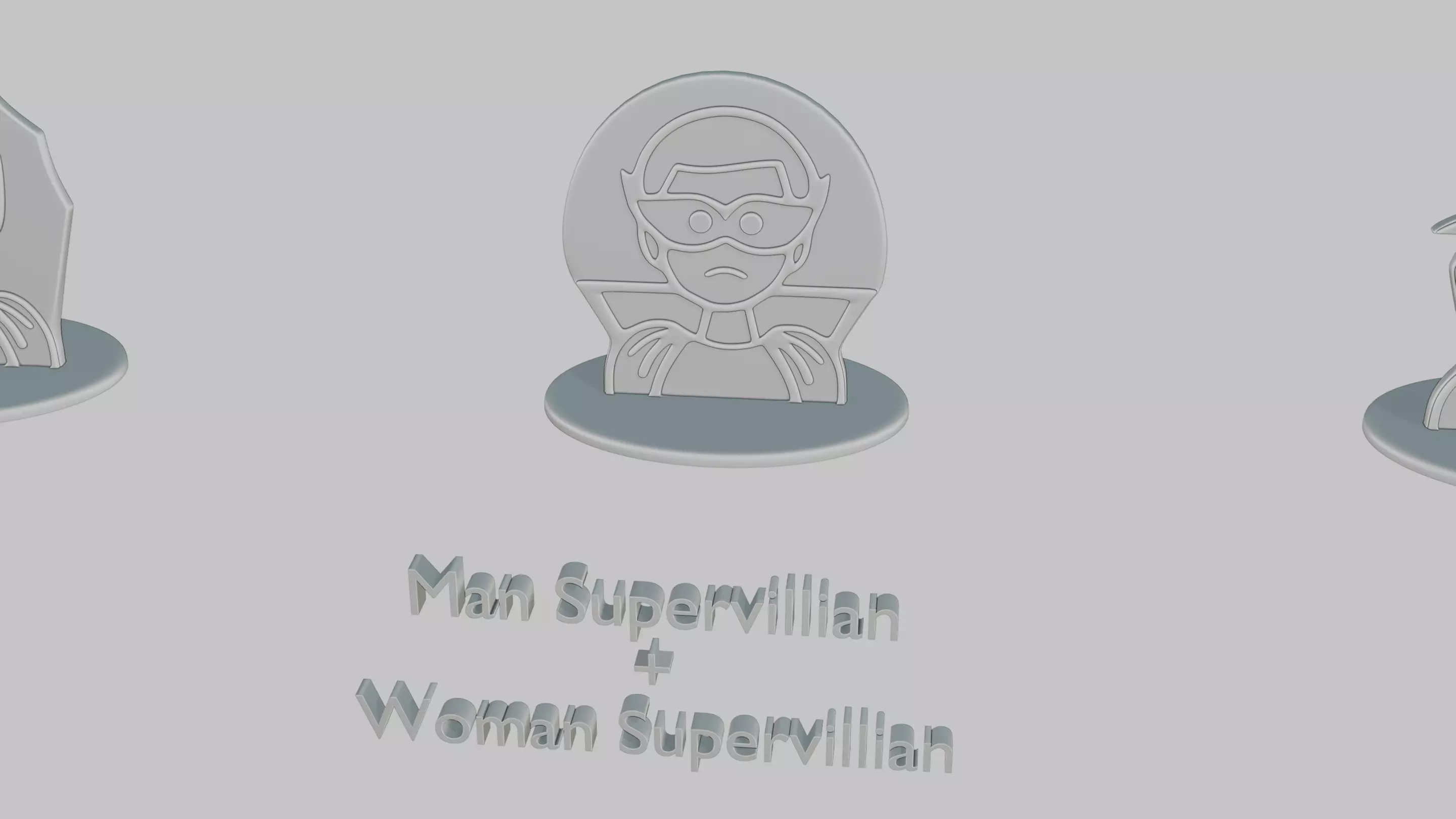 Character Icon Medium Pack Emoji Statues 3D print model_48