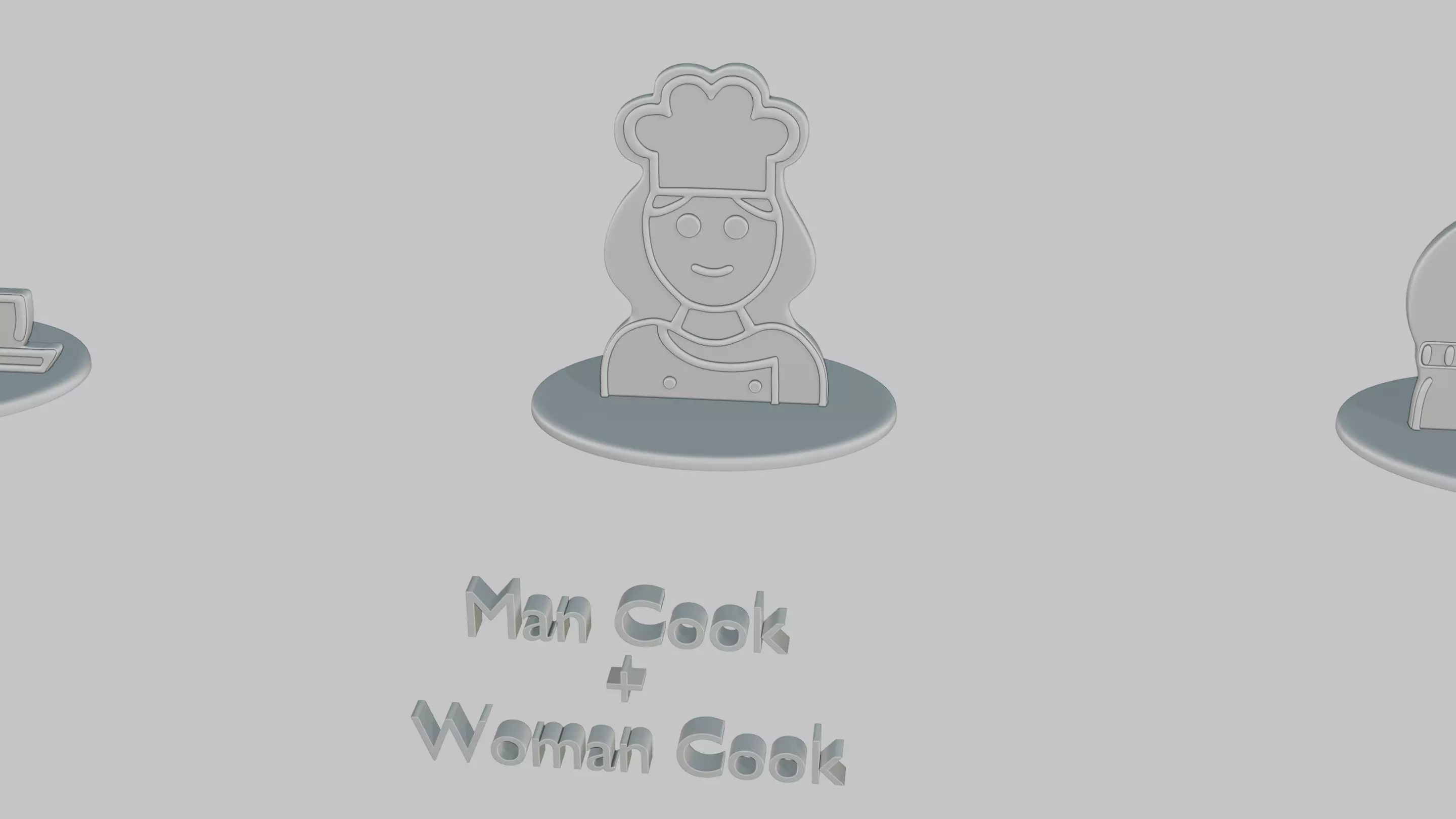 Character Icon Medium Pack Emoji Statues 3D print model_30