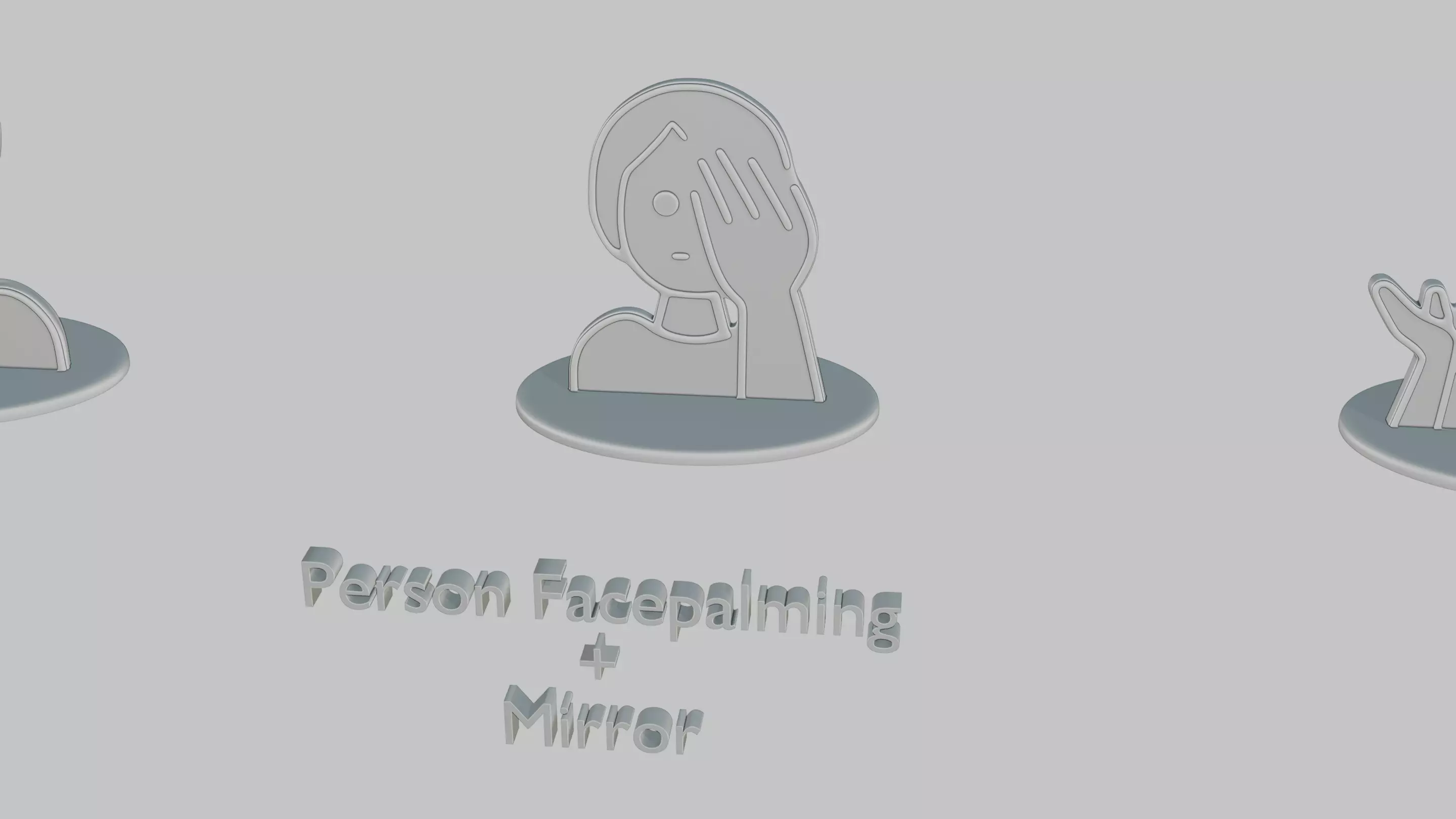 Character Icon Medium Pack Emoji Statues 3D print model_13