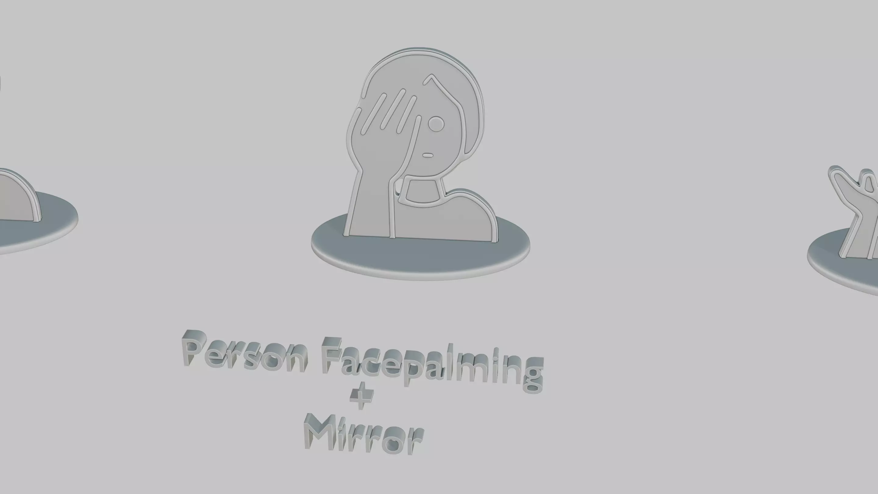 Character Icon Medium Pack Emoji Statues 3D print model_14