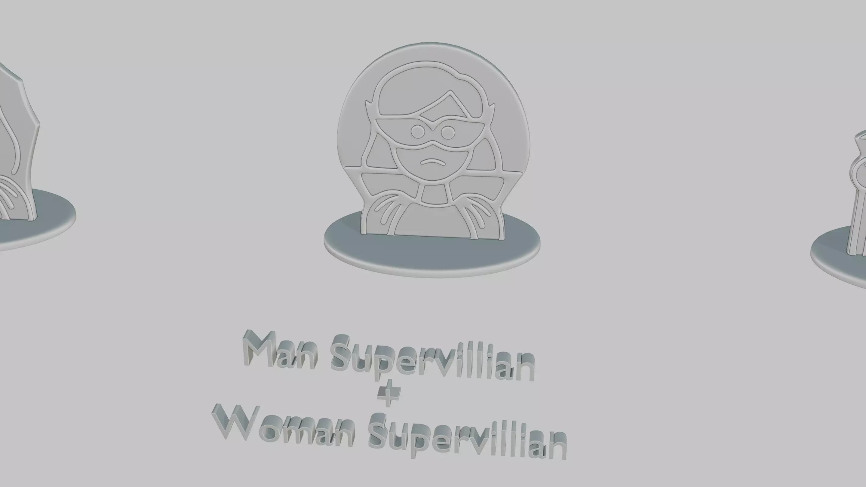 Character Icon Medium Pack Emoji Statues 3D print model_47