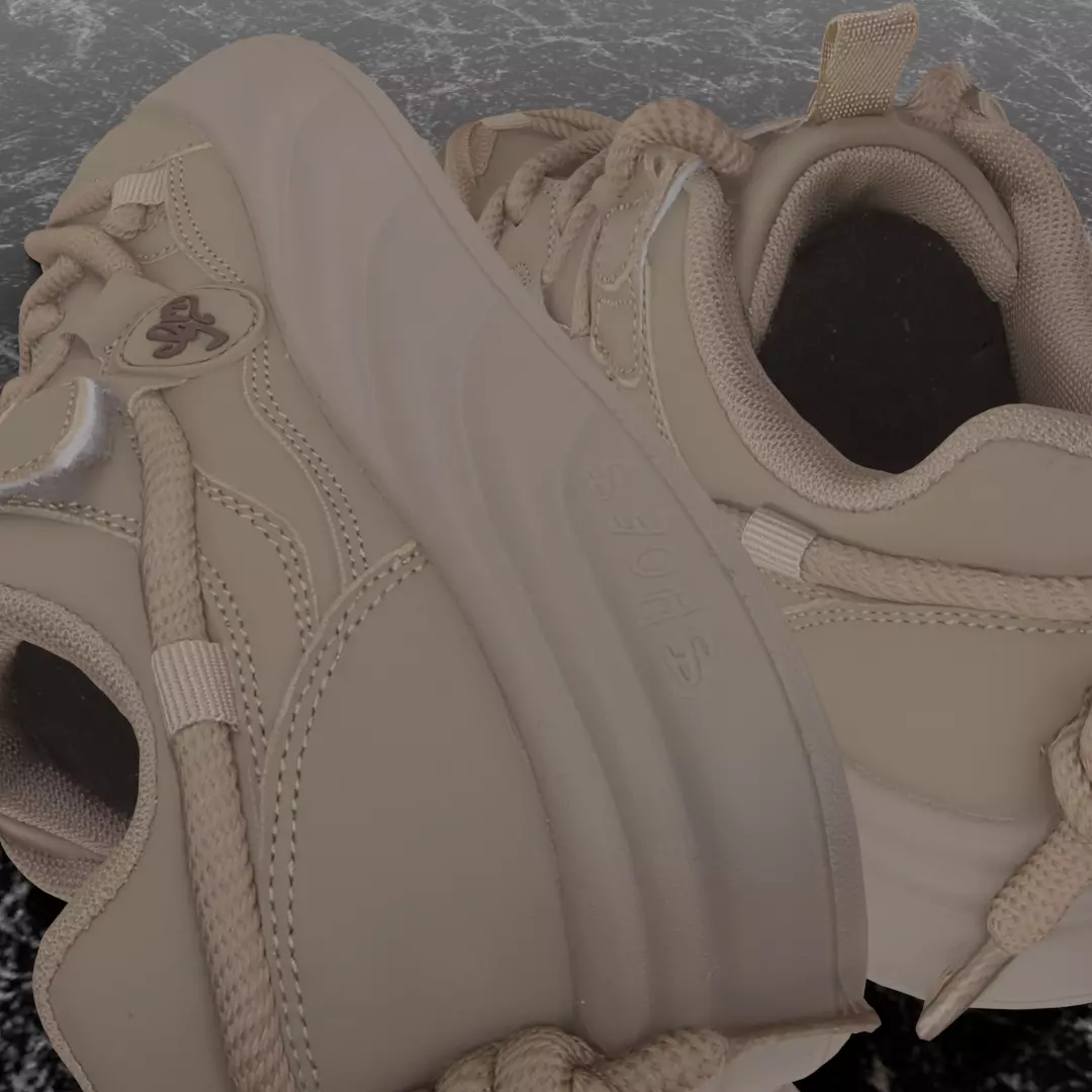 FREE URBAN FASHION SNEAKER 3D MODEL Free low-poly 3D model_8