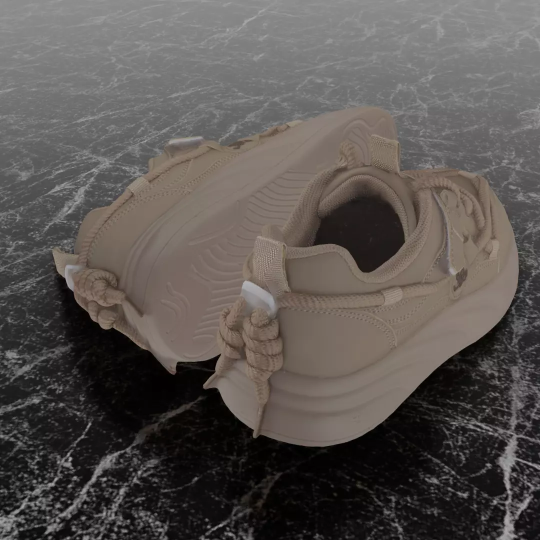 FREE URBAN FASHION SNEAKER 3D MODEL Free low-poly 3D model_5