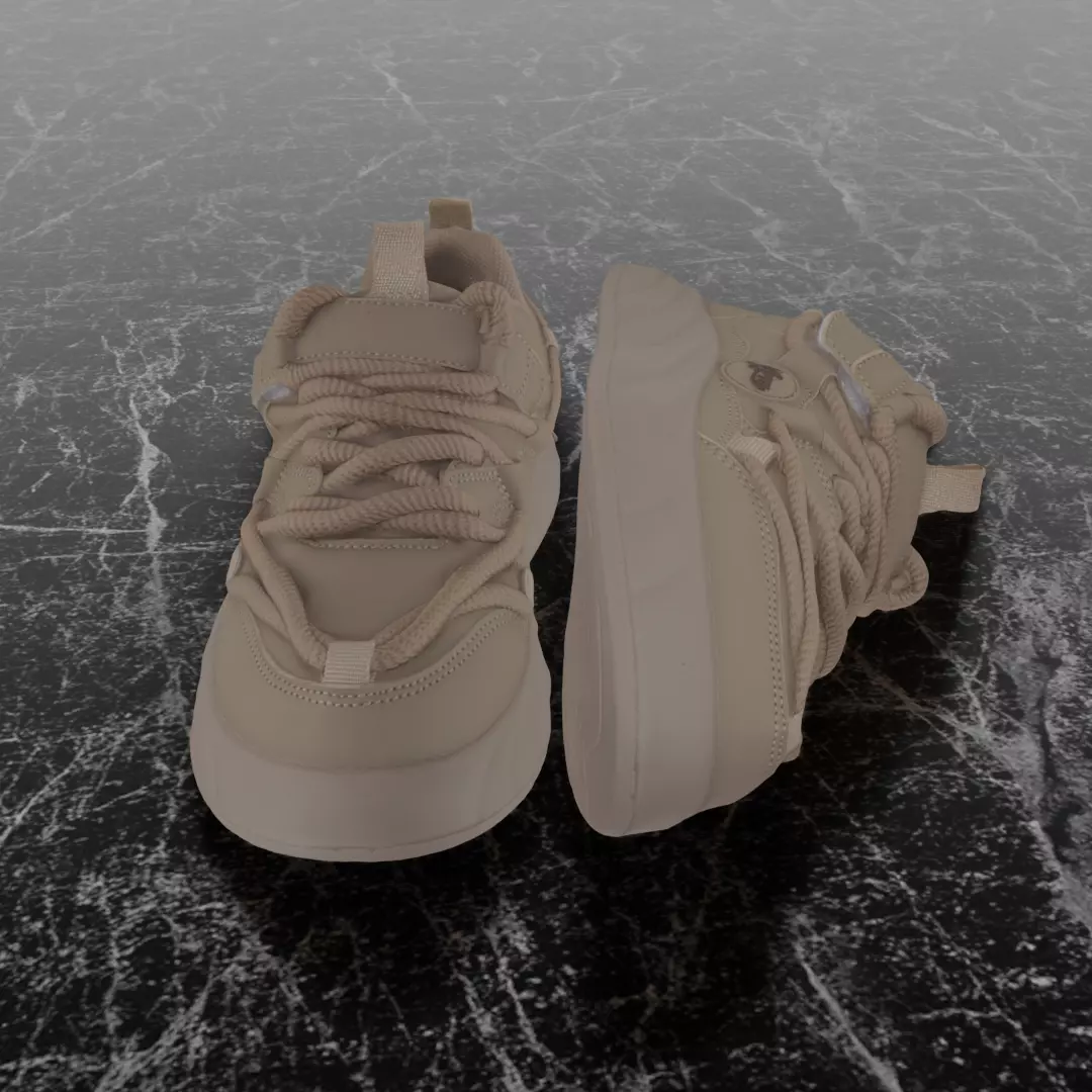 FREE URBAN FASHION SNEAKER 3D MODEL Free low-poly 3D model_3
