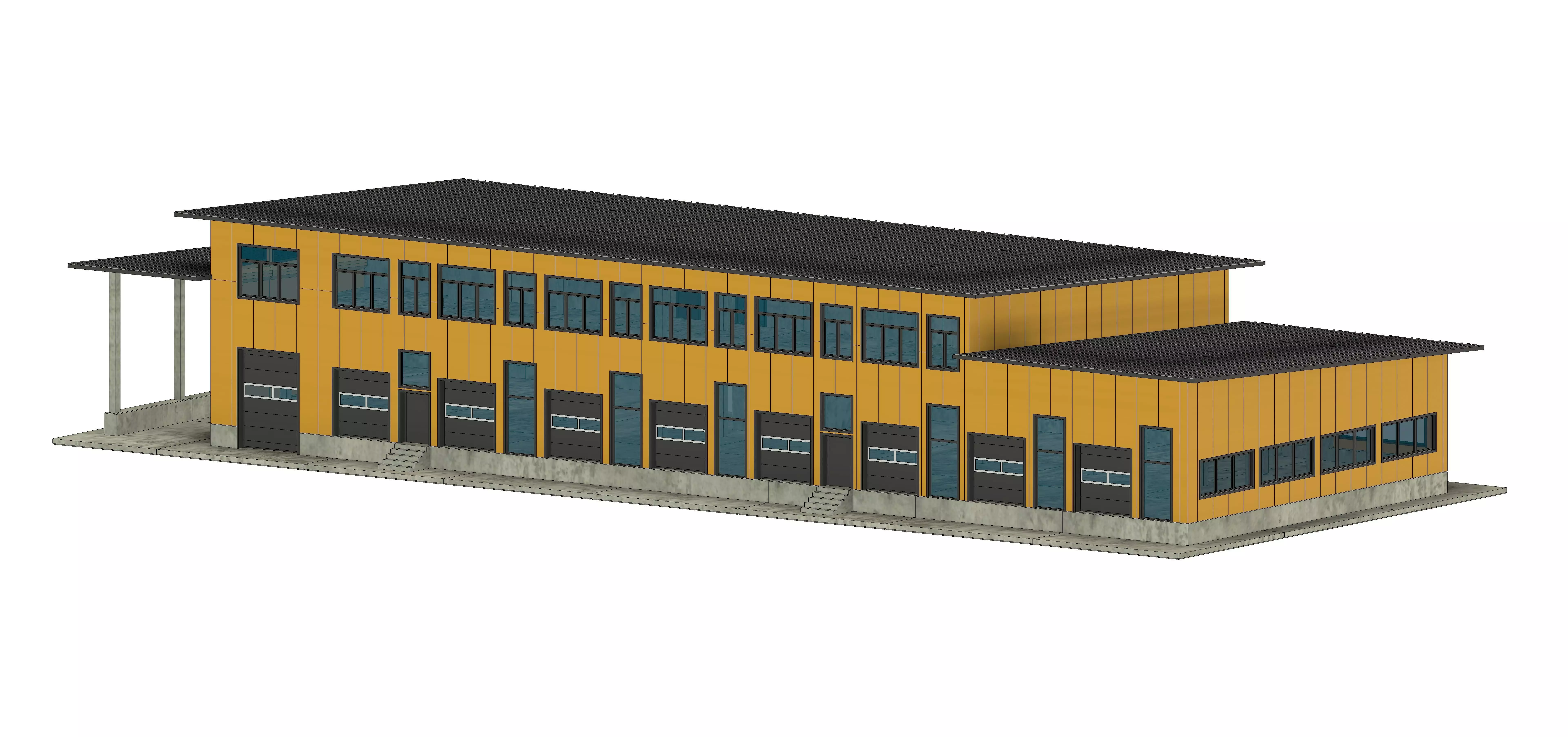 Sandwich Industrial Hall - Model making - G Gauge 3D print model_0