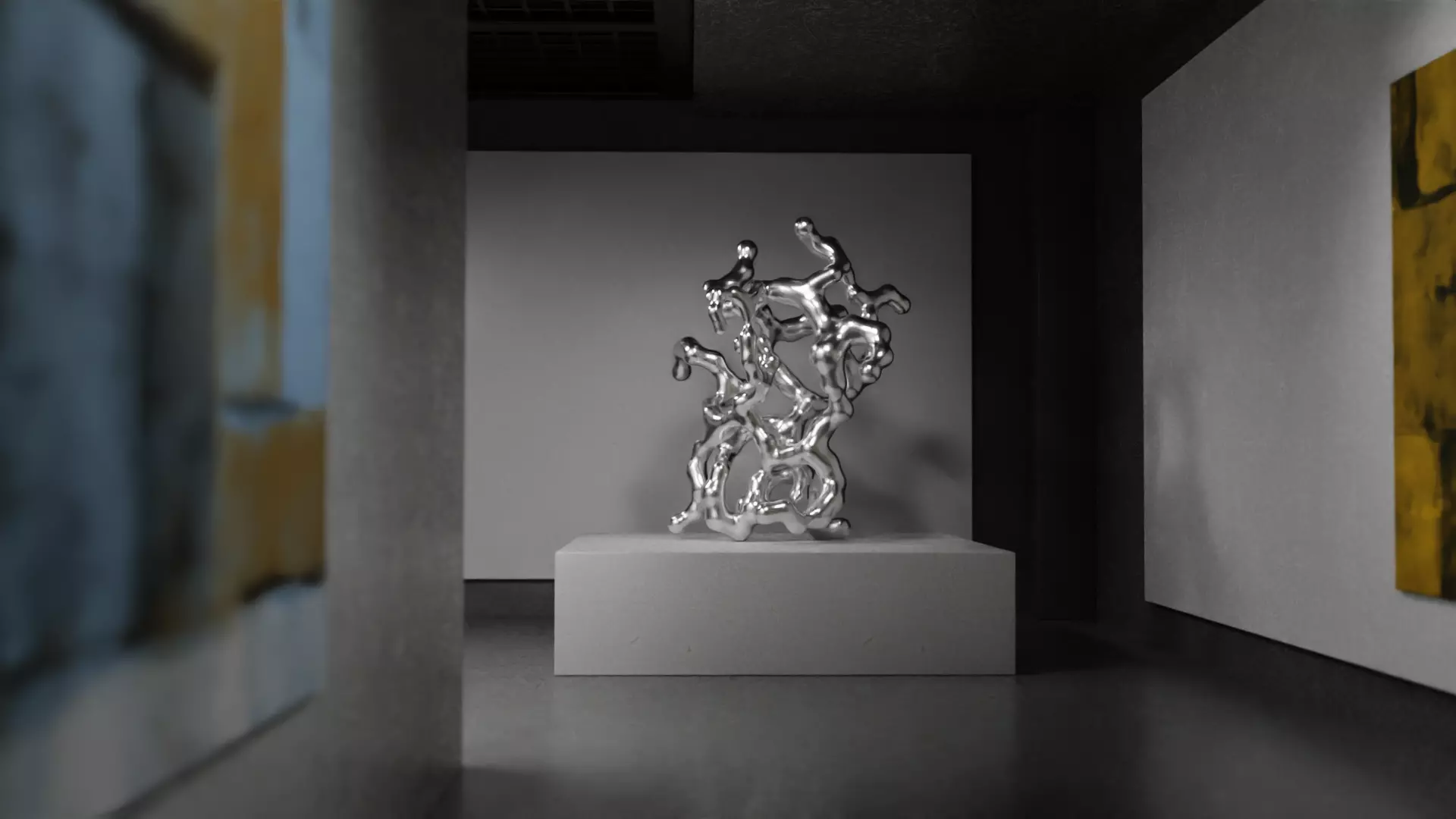 Art gallery Showroom 3D model_8