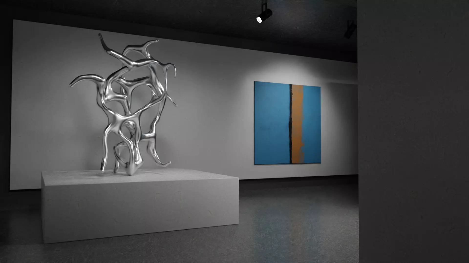 Art gallery Showroom 3D model_10