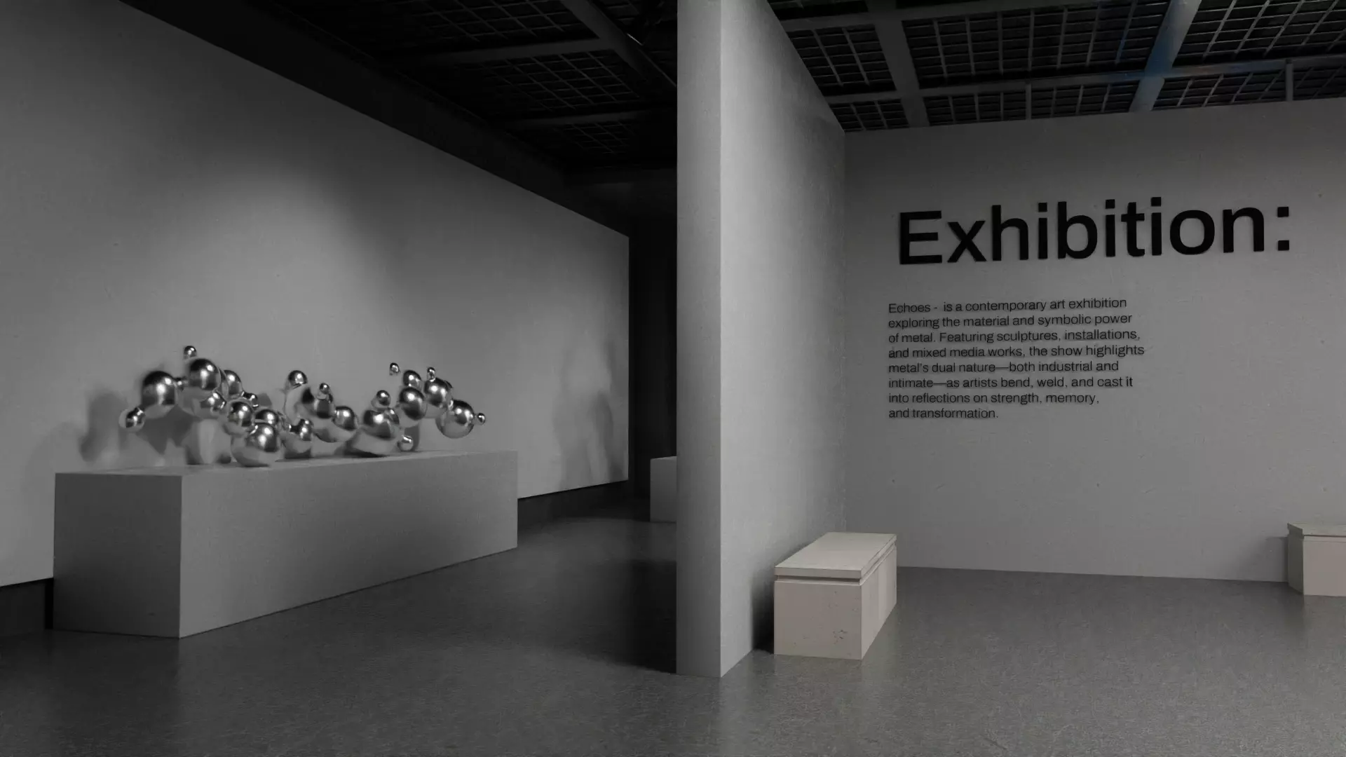 Art gallery Showroom 3D model_9