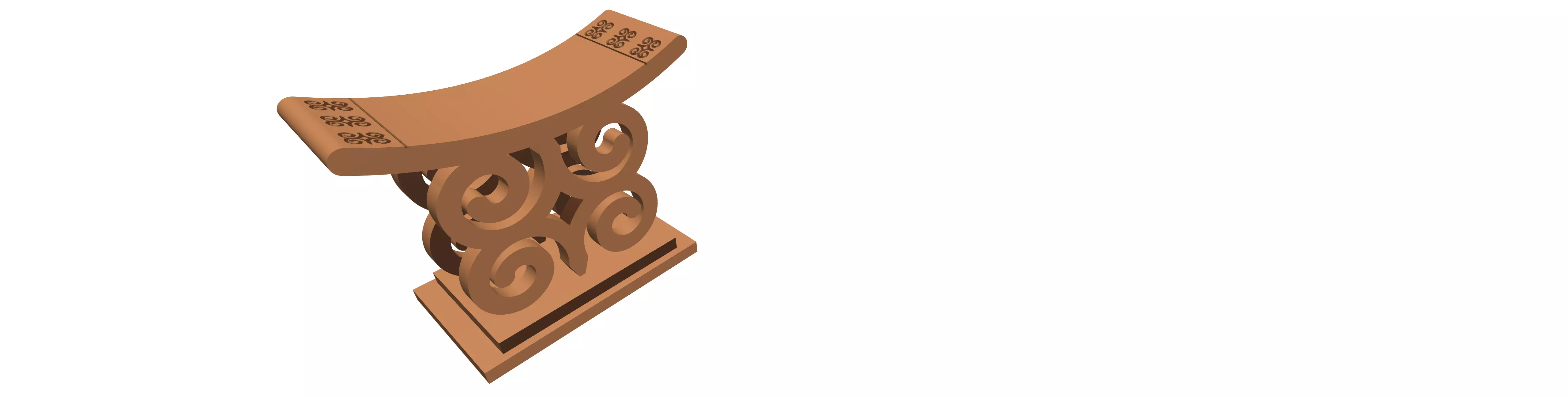 African Stool  3D model_5