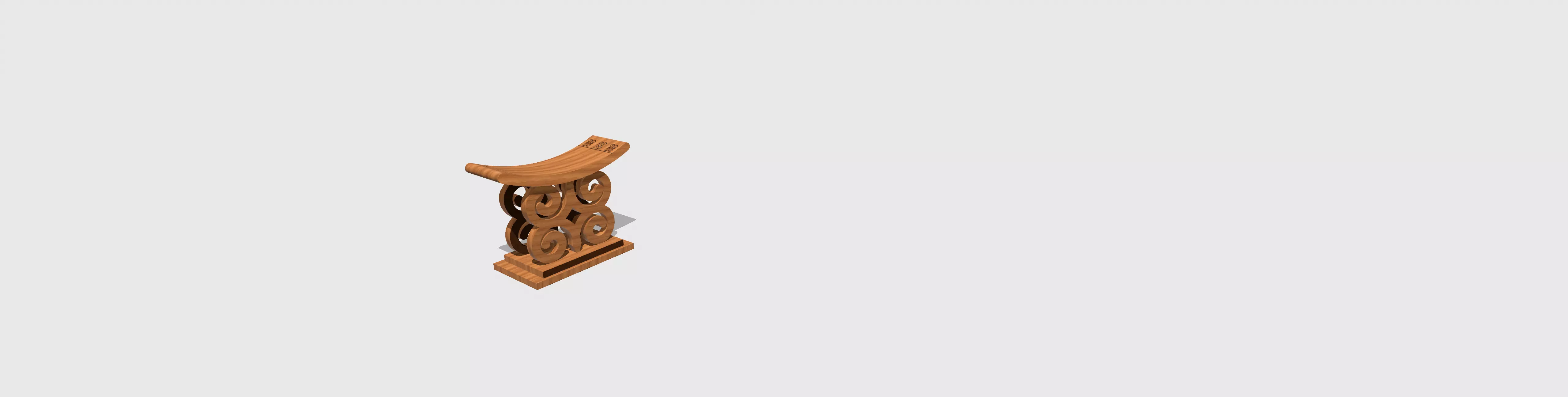 African Stool  3D model_0