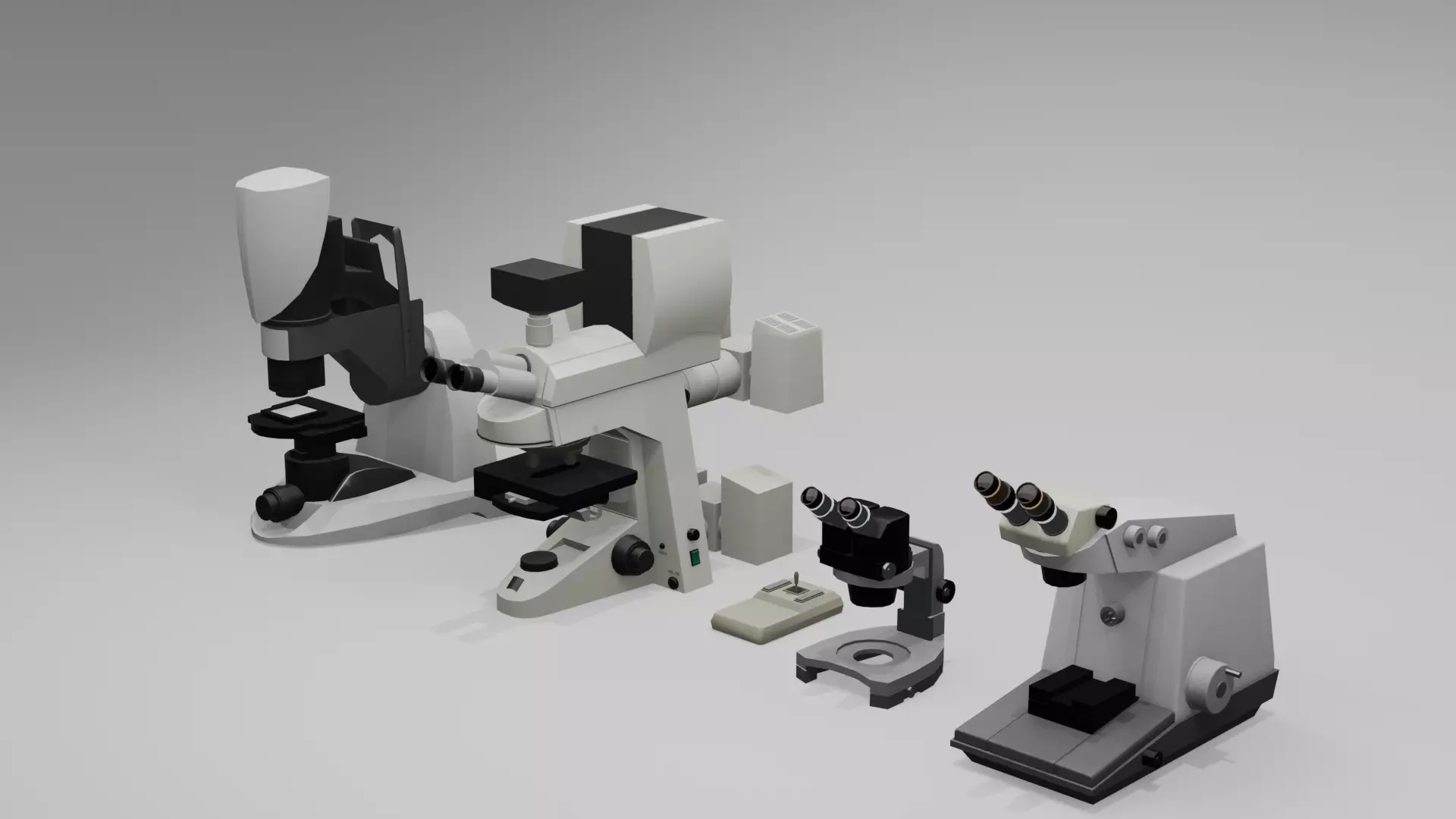 Microscopic Equipment Pack Low-poly 3D model_0