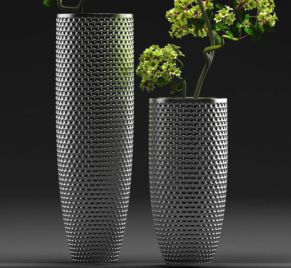 Flower Vase Set 3D model_2