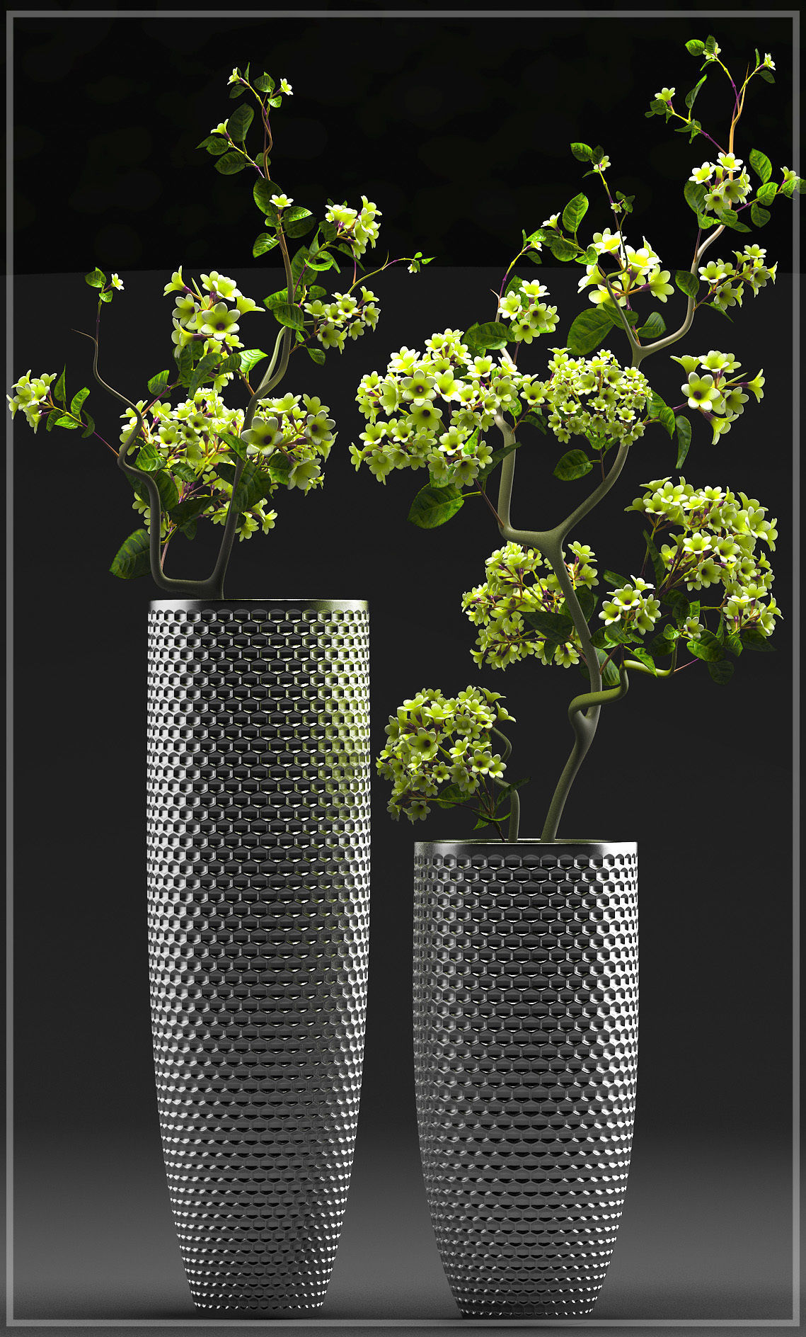 Flower Vase Set 3D model_4