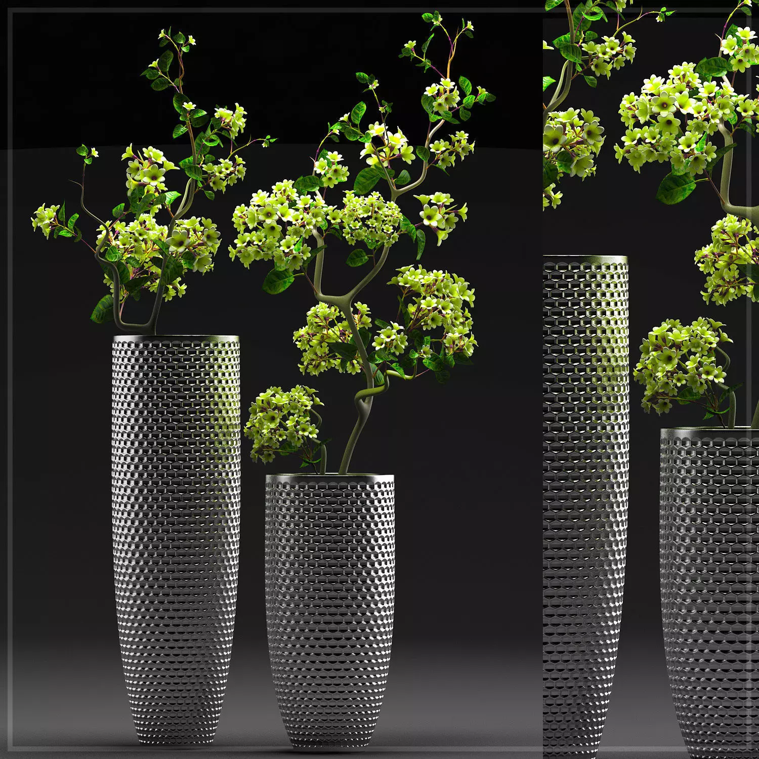 Flower Vase Set 3D model_0
