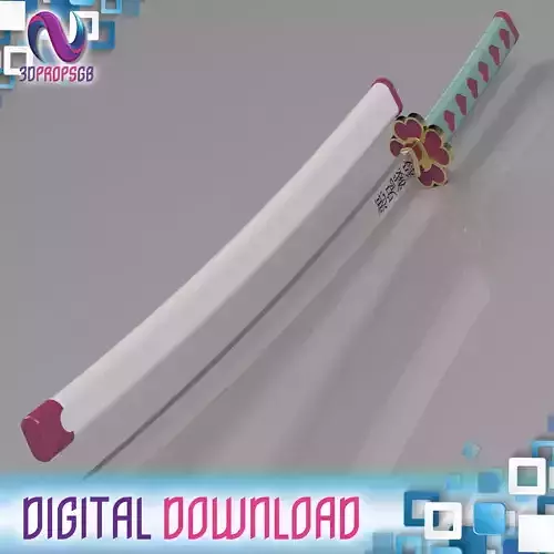 Mitsuri Kanroji Katana and Scabbard 3D print model