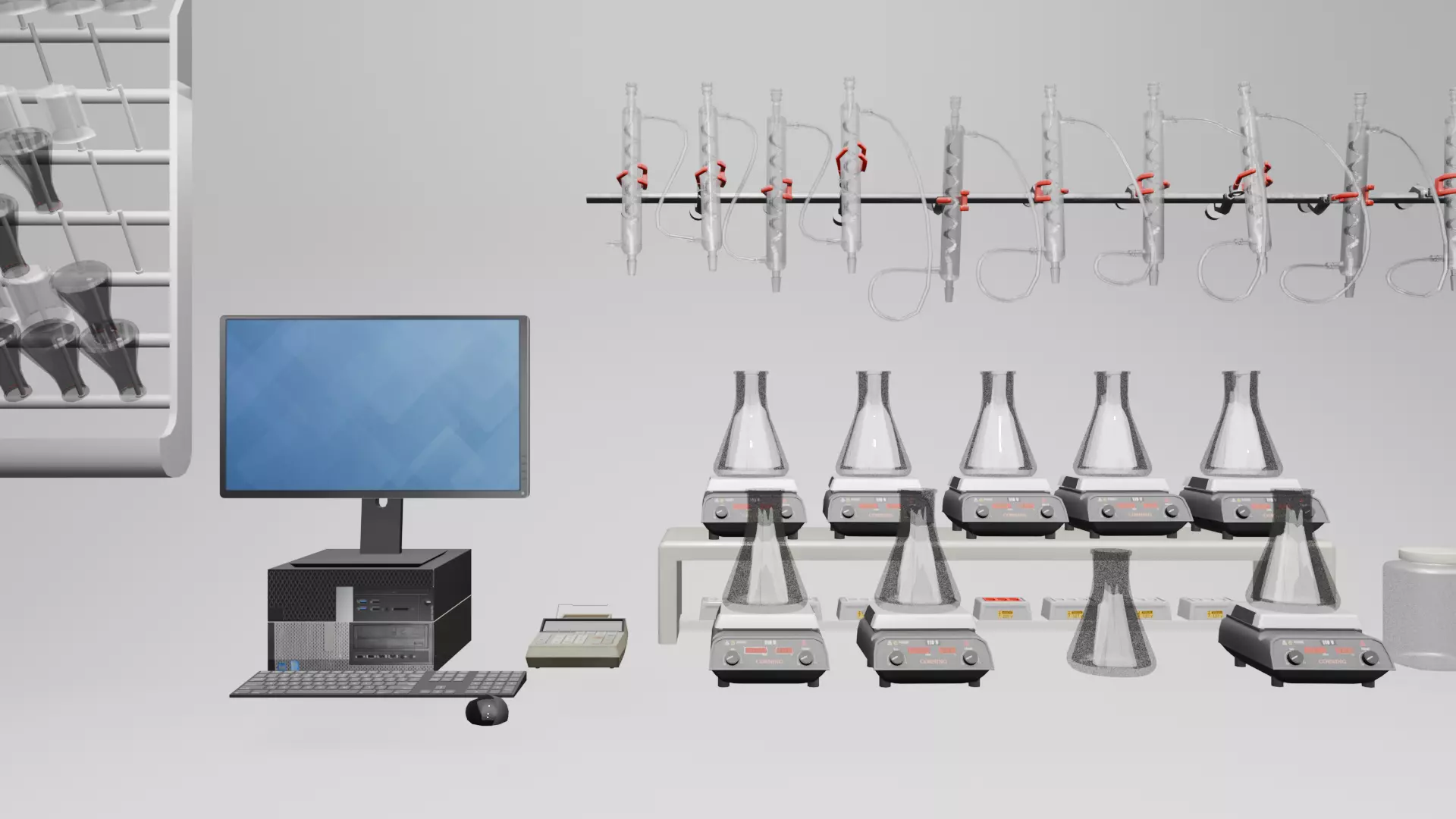 Laboratory Equipment Pack Low-poly 3D model_1