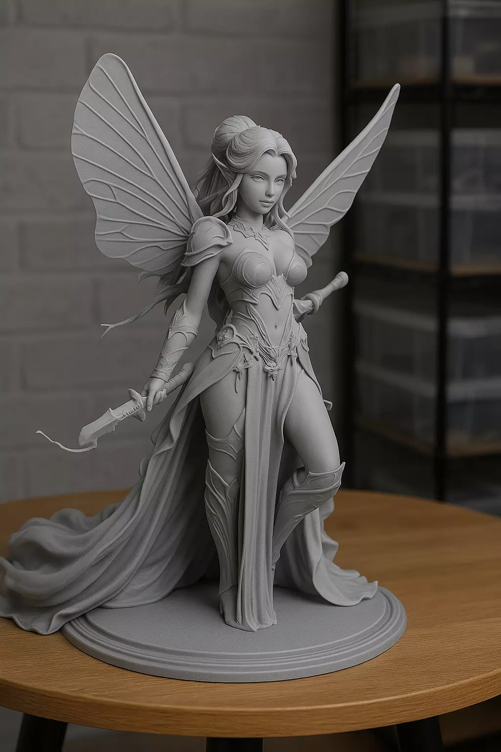 Fairy Warrior of the Golden Realms 3D print model_1