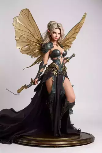 Fairy Warrior of the Golden Realms 3D print model