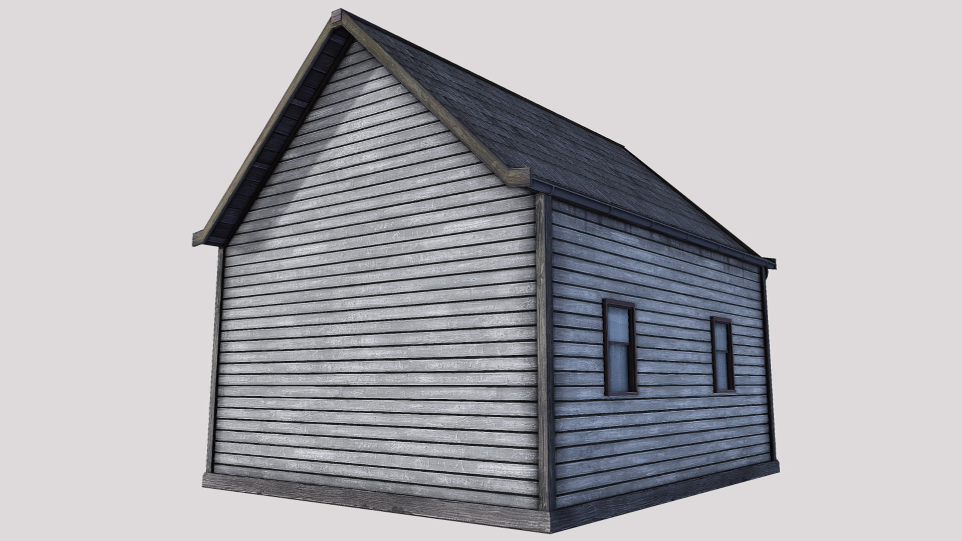 Boston House 03 - Enterable Low-poly 3D model_16