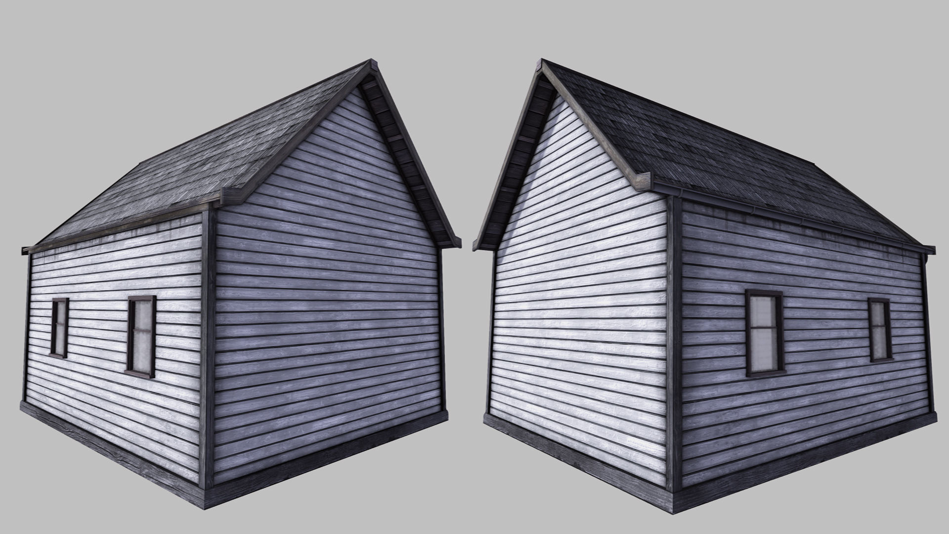 Boston House 03 - Enterable Low-poly 3D model_2