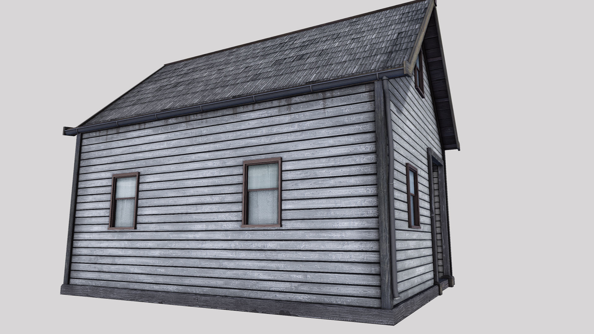 Boston House 03 - Enterable Low-poly 3D model_17