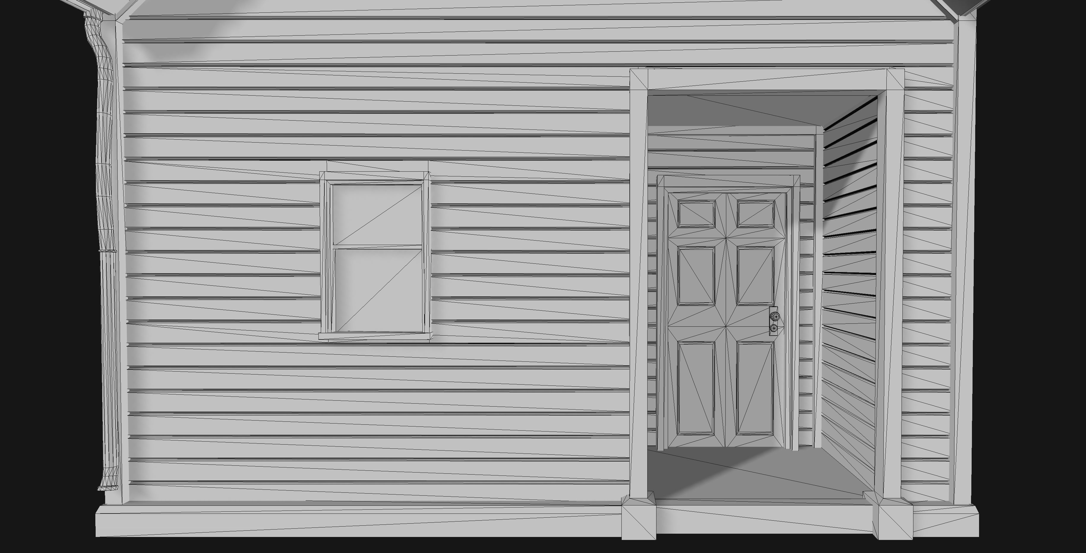 Boston House 03 - Enterable Low-poly 3D model_22