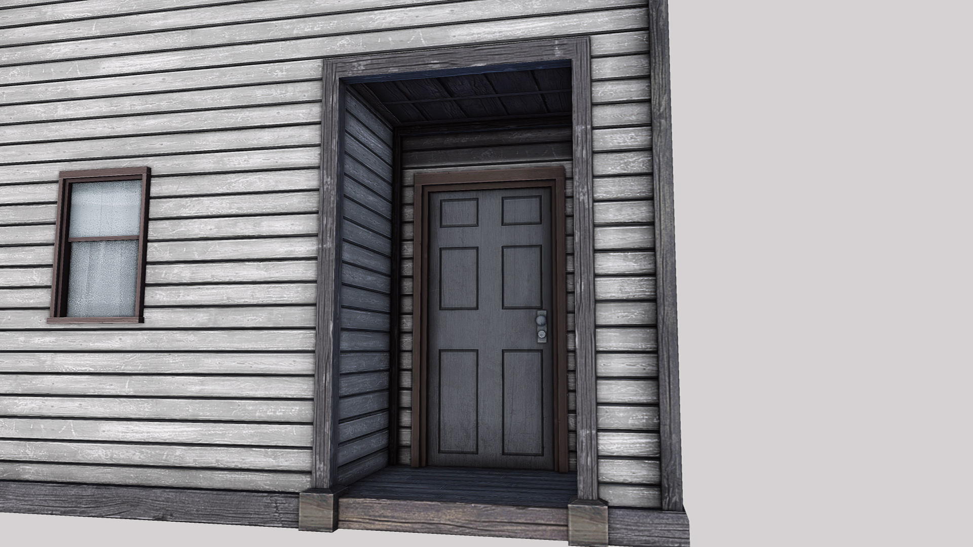 Boston House 03 - Enterable Low-poly 3D model_18